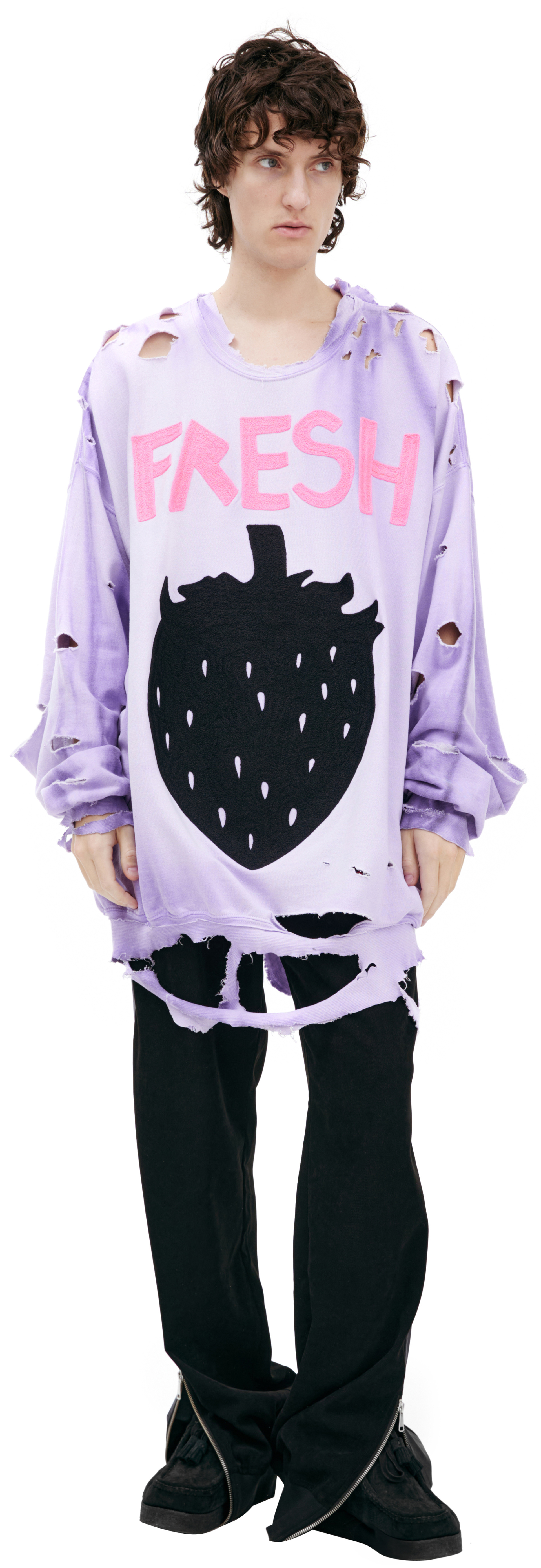 WESTFALL Лонгслив с рваным эффектом