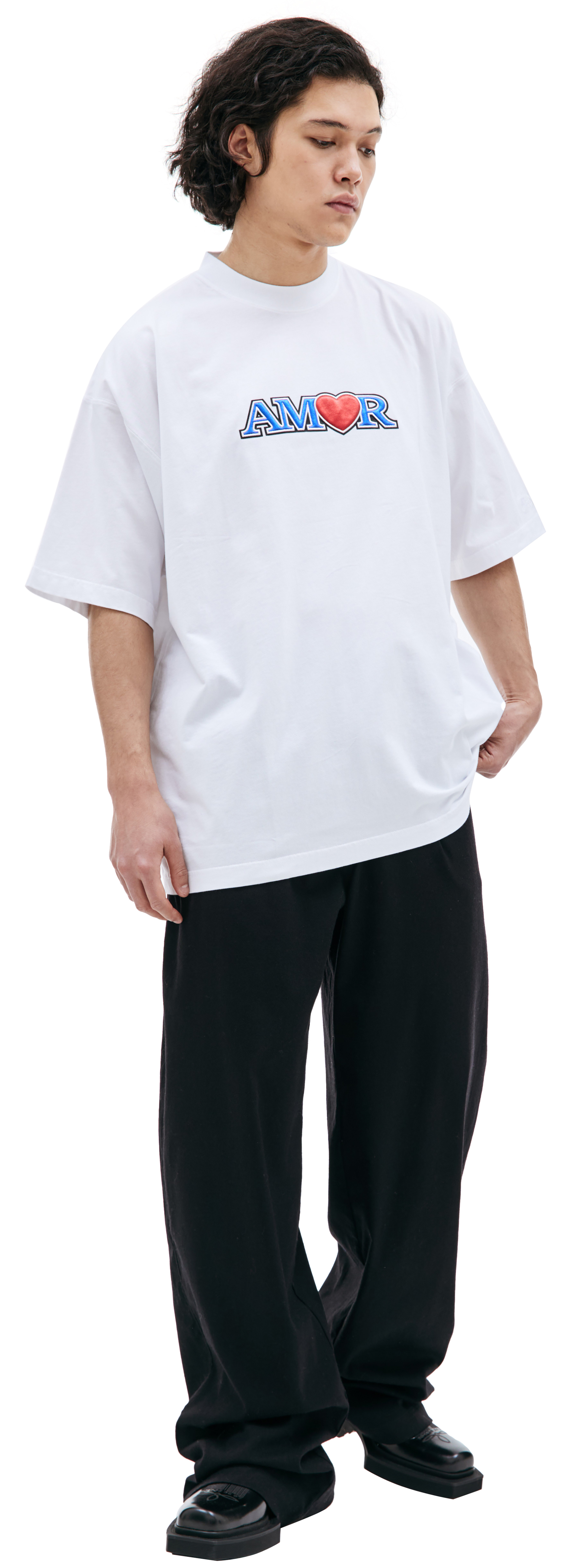 VETEMENTS Оверсайз футболка с принтом \'Amor\'