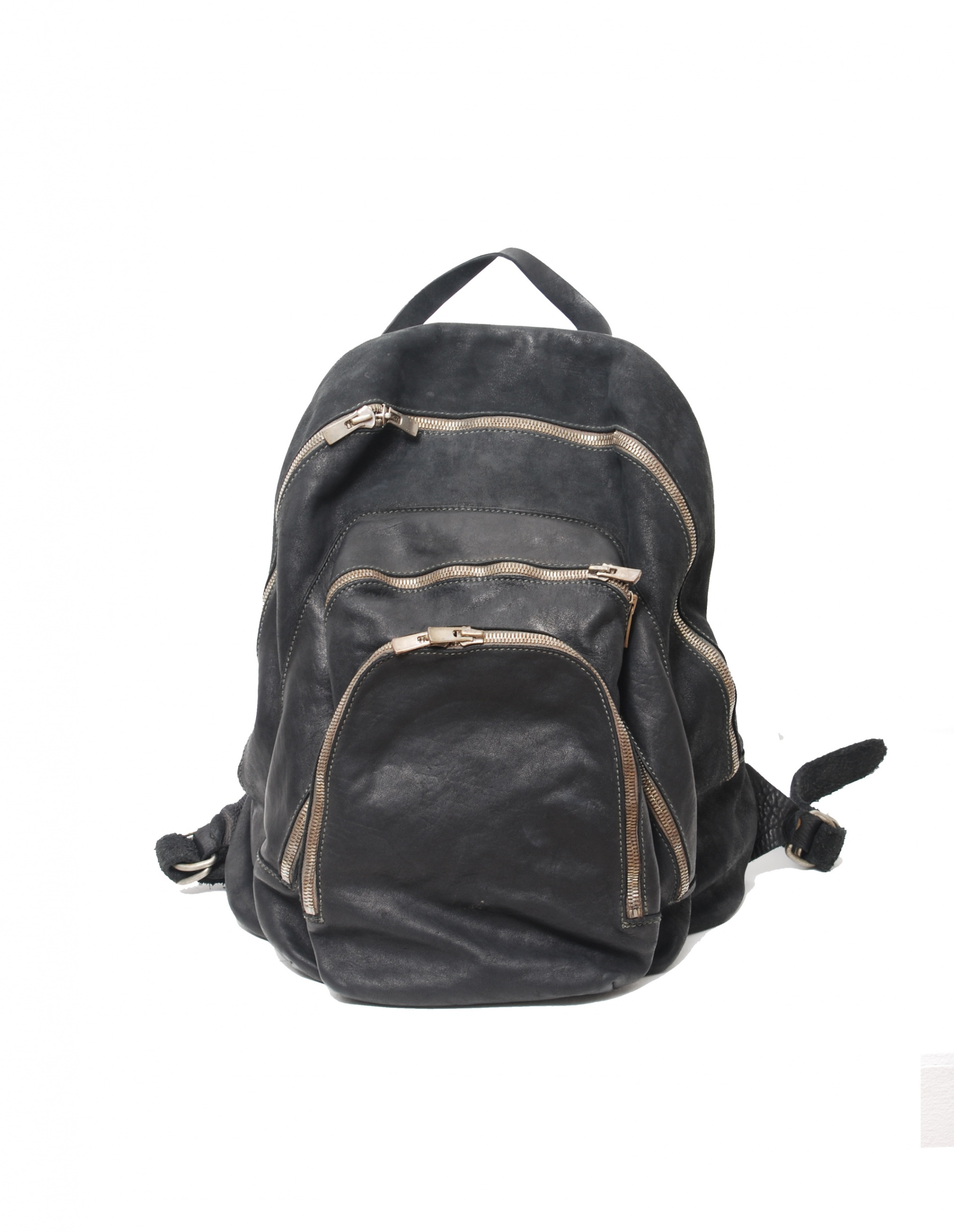 Guidi Объемный кожаный рюкзак