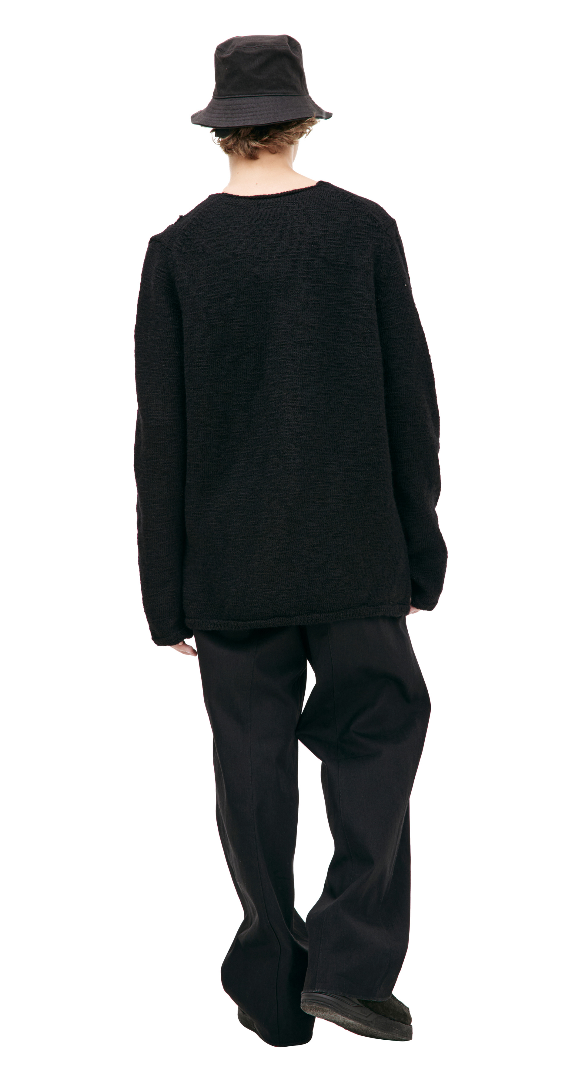 Comme des Garcons Рваный свитер из шерсти