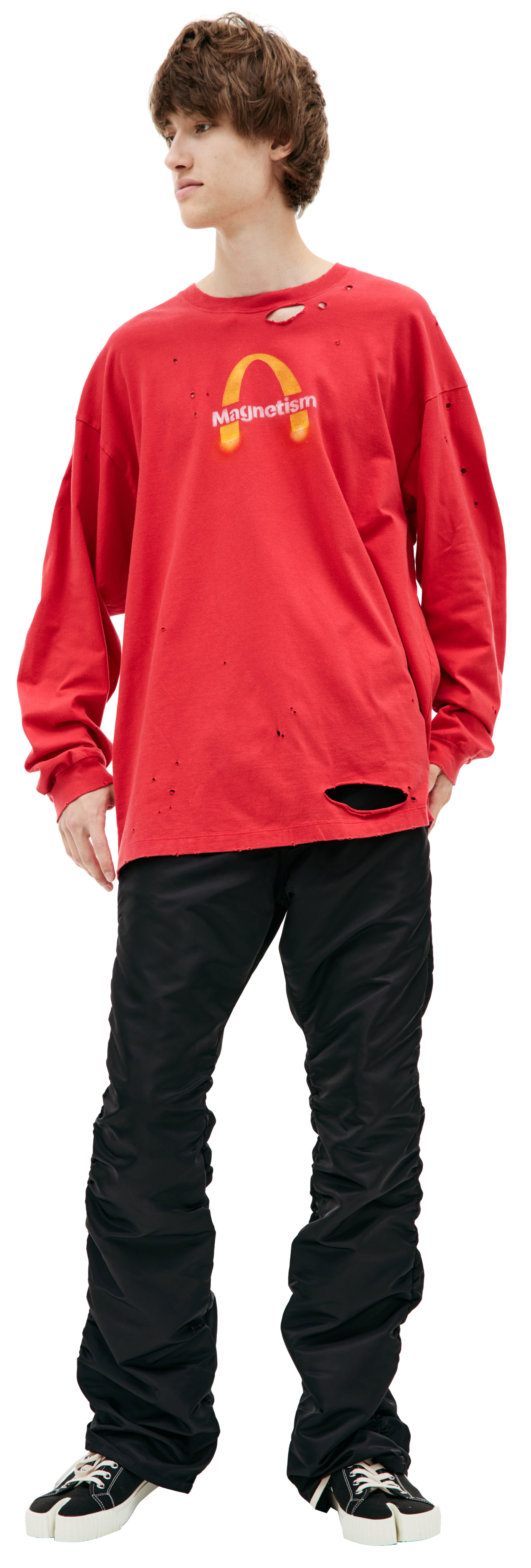 Doublet Рваный лонгслив \'Magnetism\'