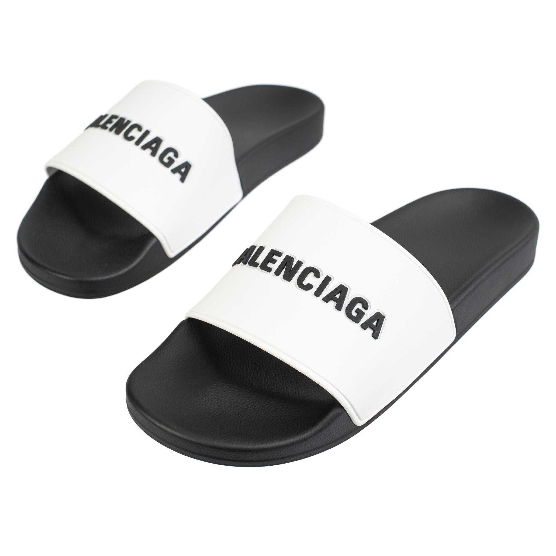 Balenciaga Резиновые шлепанцы Pool с логотипом
