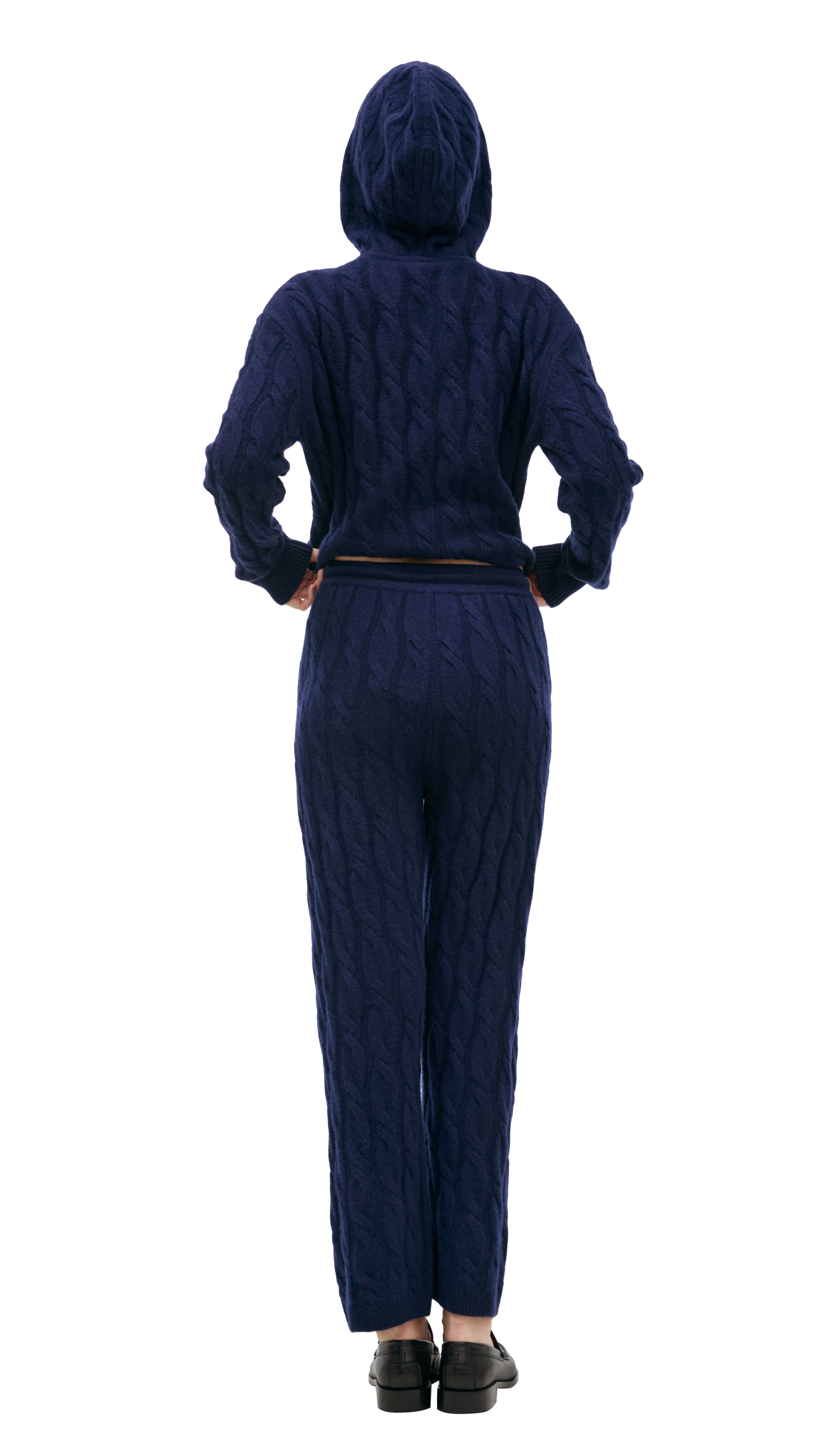 SPORTY & RICH Кашемировые брюки в крупную вязку