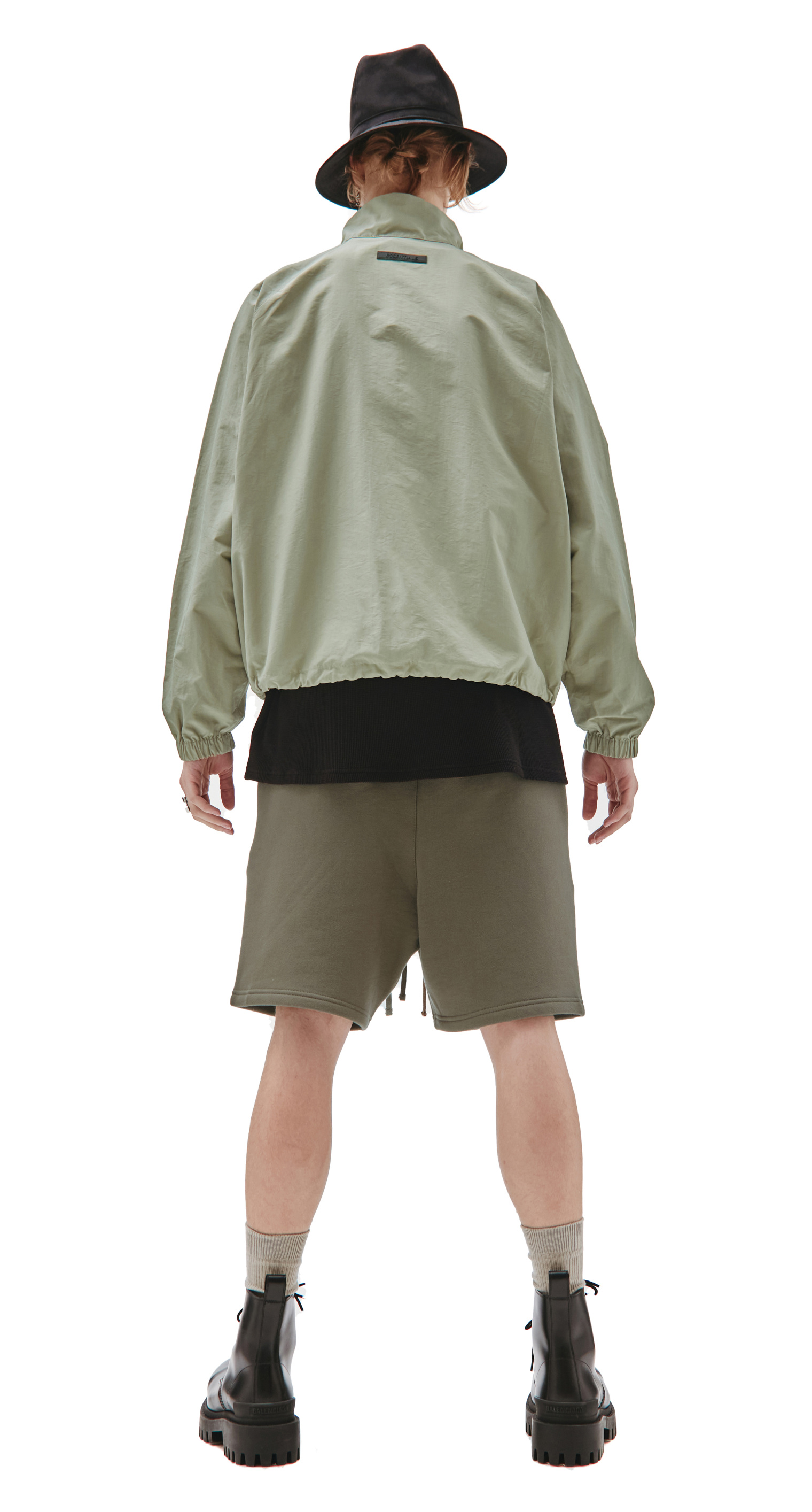 Fear of God Essentials Зеленый анорак на молнии с логотипом