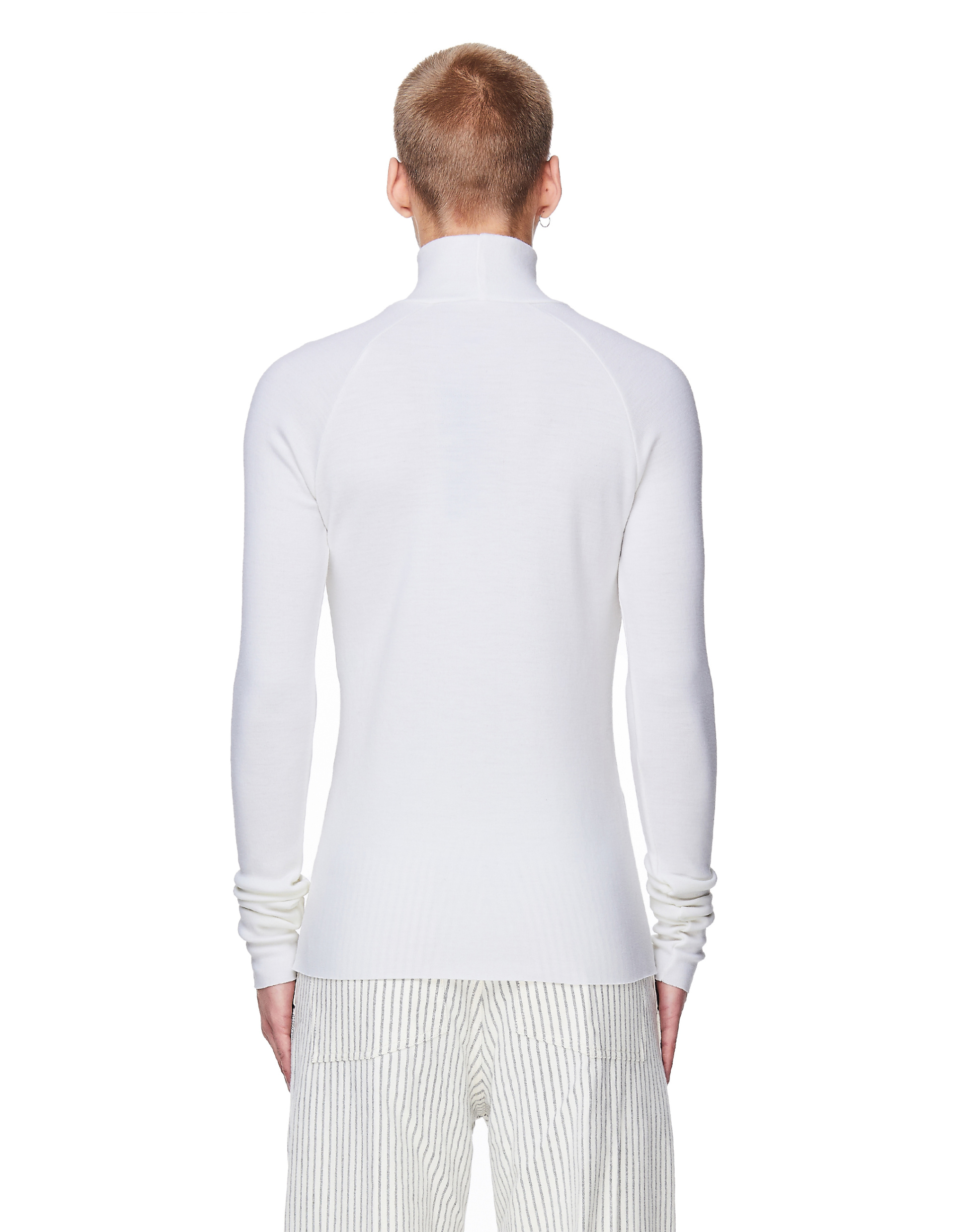 Haider Ackermann Белая шерстяная водолазка