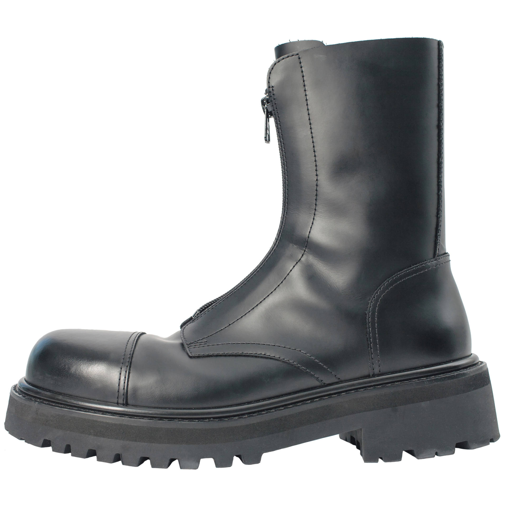 VETEMENTS Кожаные ботинки на молнии