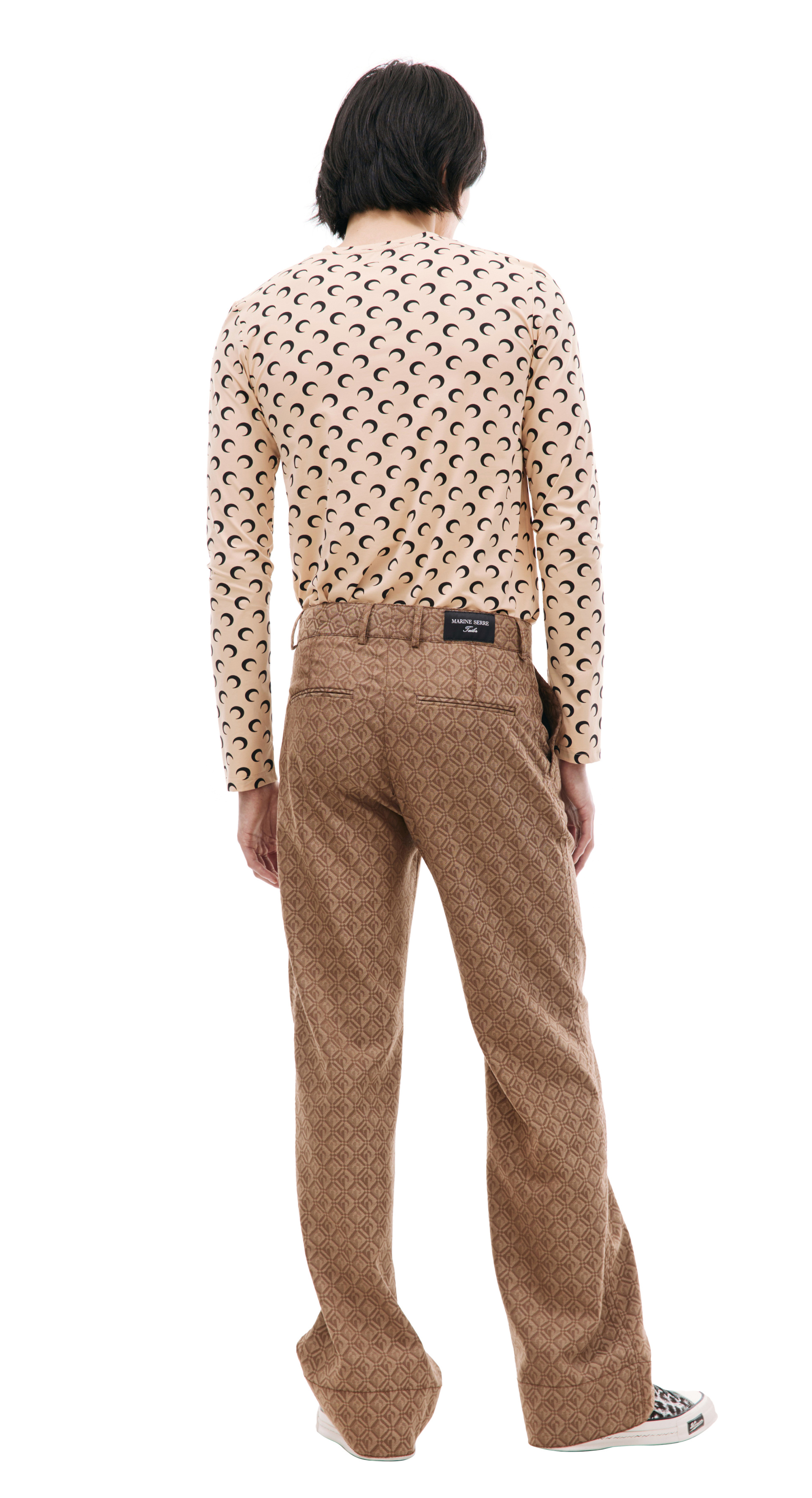 MARINE SERRE Прямые брюки с монопринтом