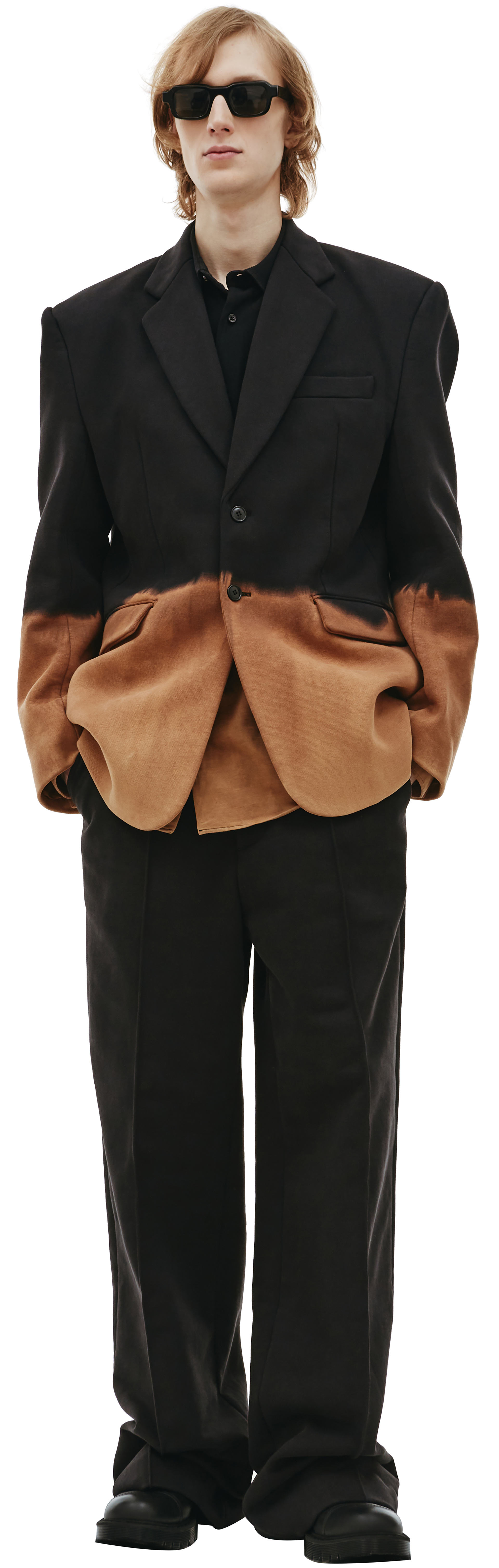 VETEMENTS Оверсайз пиджак с эффектом тай дай