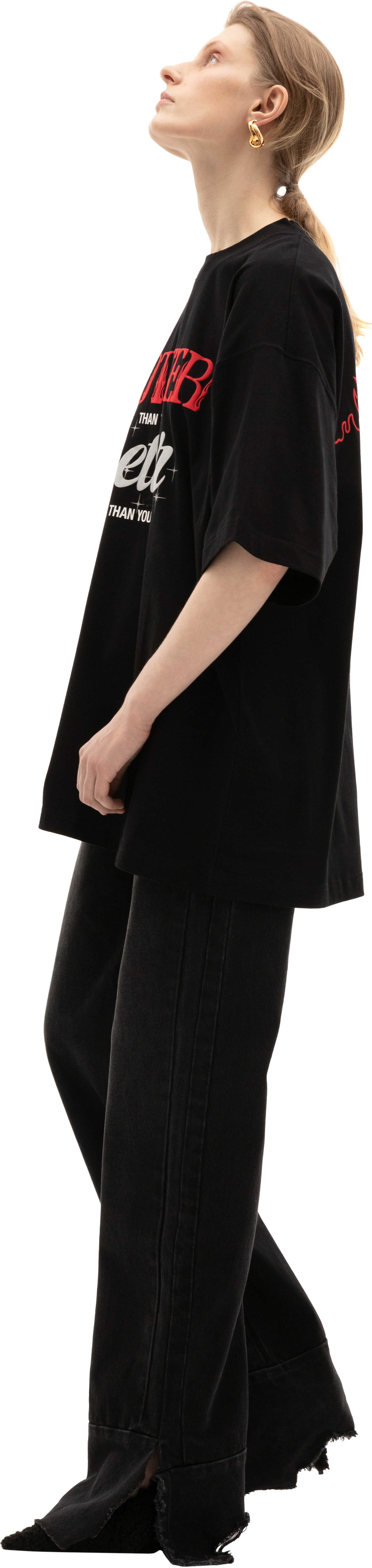 VETEMENTS Оверсайз Футболка С Принтом