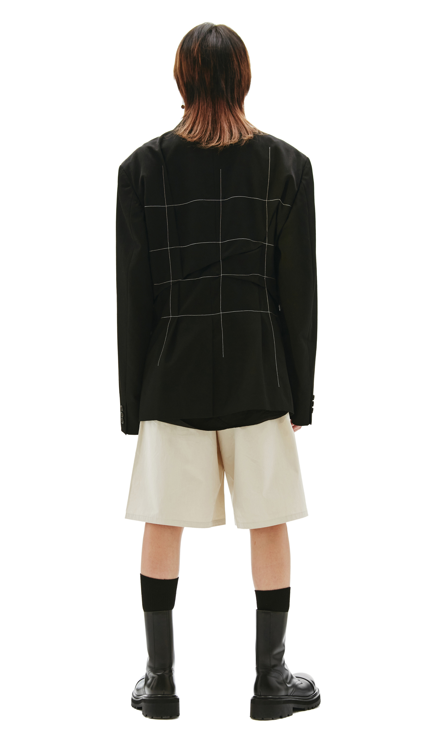 Comme des Garcons Homme plus Черный пиджак из шерсти