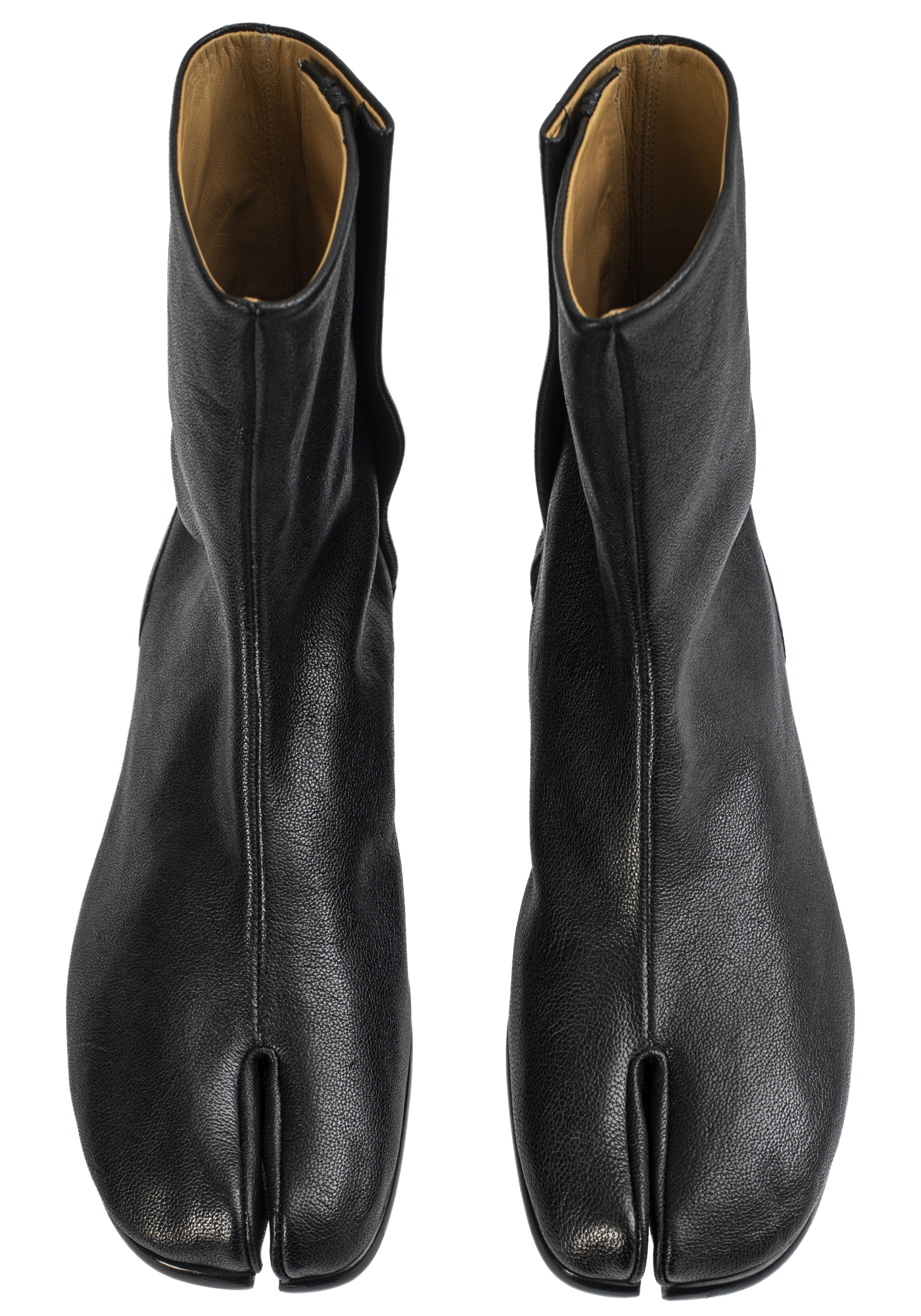 Maison Margiela Черные ботильоны Tabi из зернистой кожи