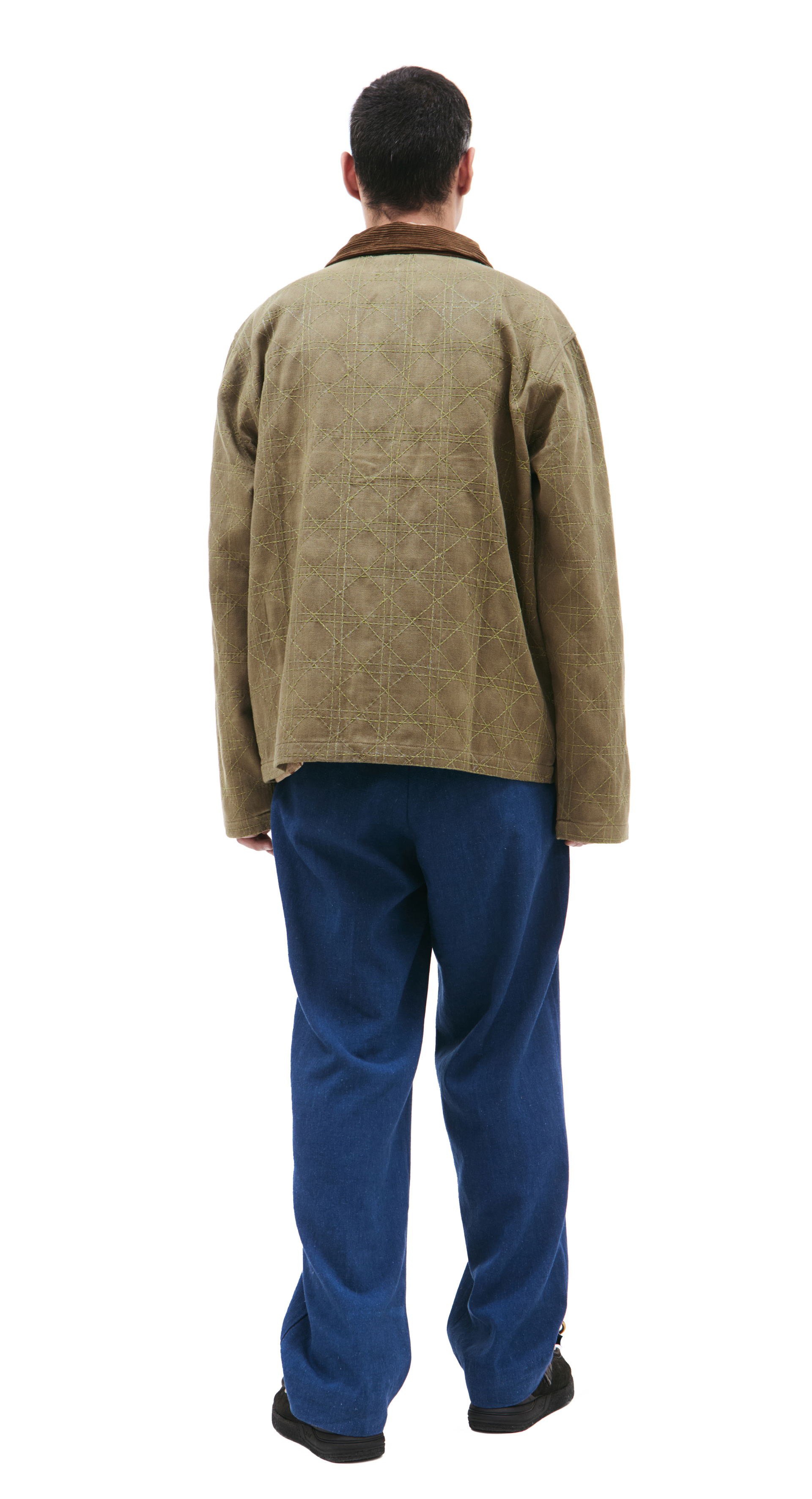 KARTIK Research Простроченная куртка с вельветовым воротником