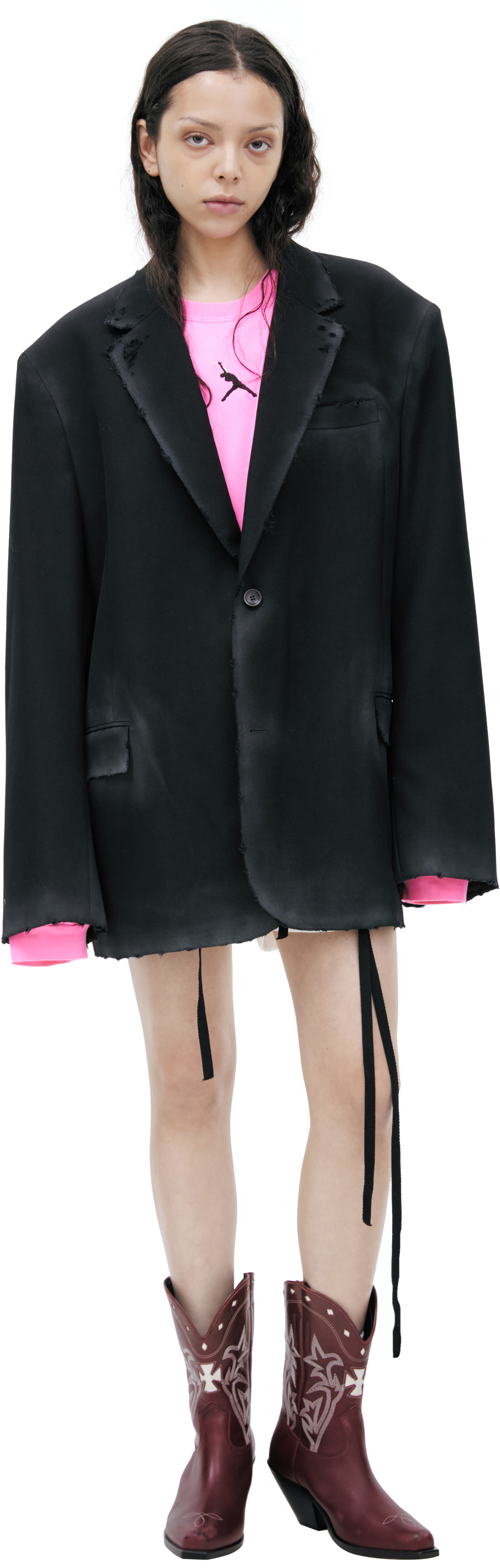 Doublet Пиджак с эффектом потертостей