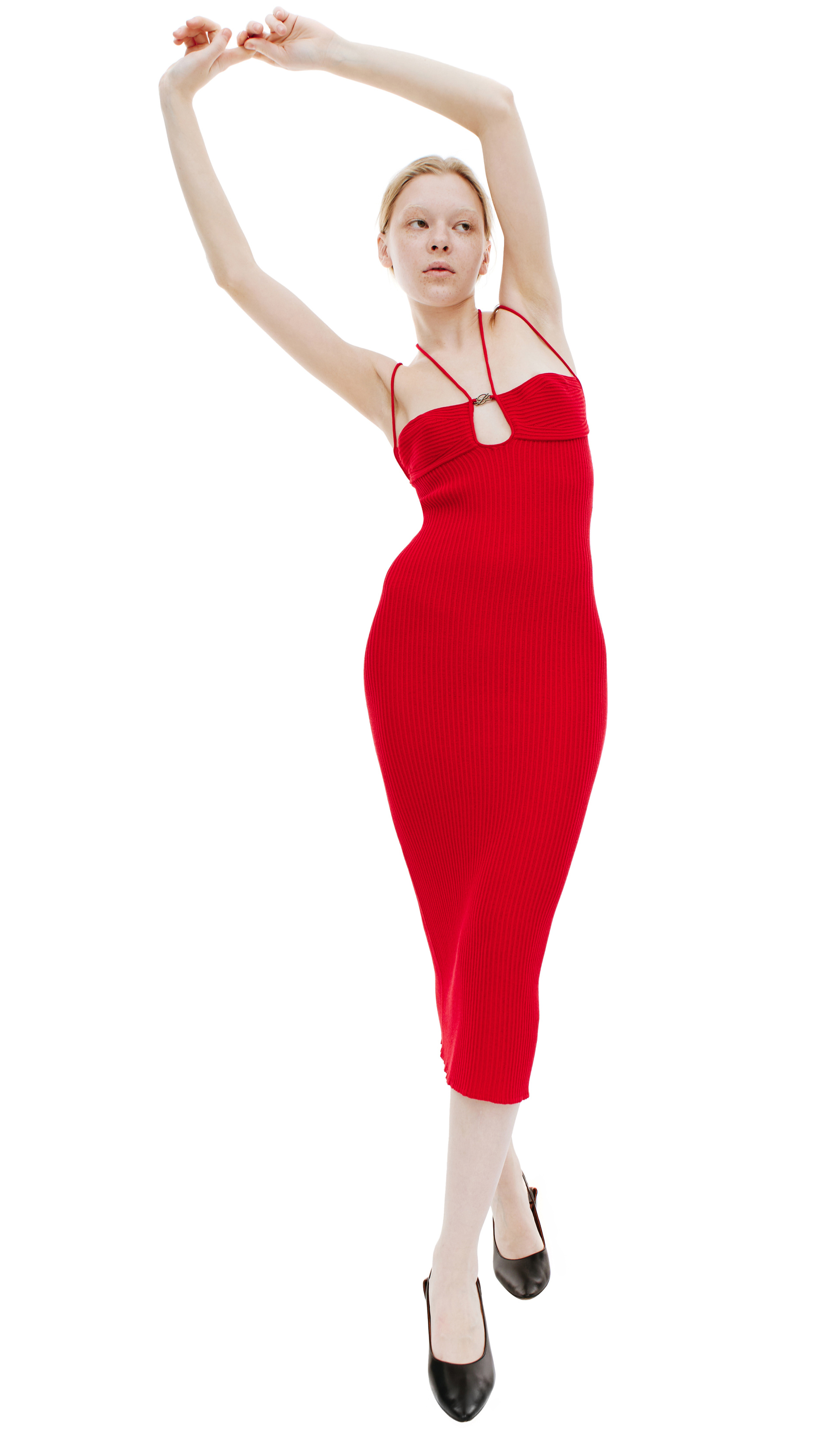 Blumarine Красное платье на бретелях