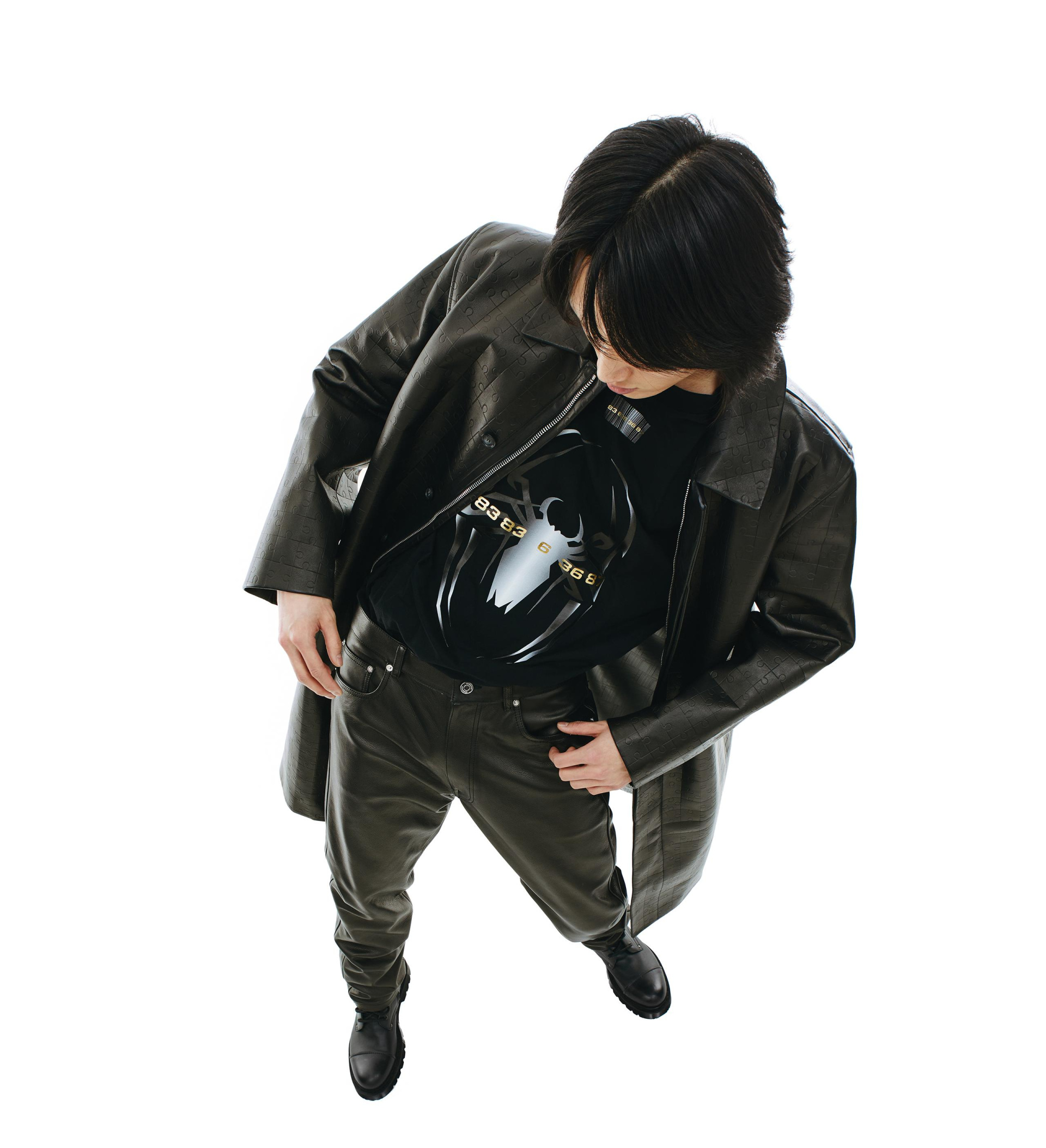 VTMNTS Кожаное оверсайз пальто