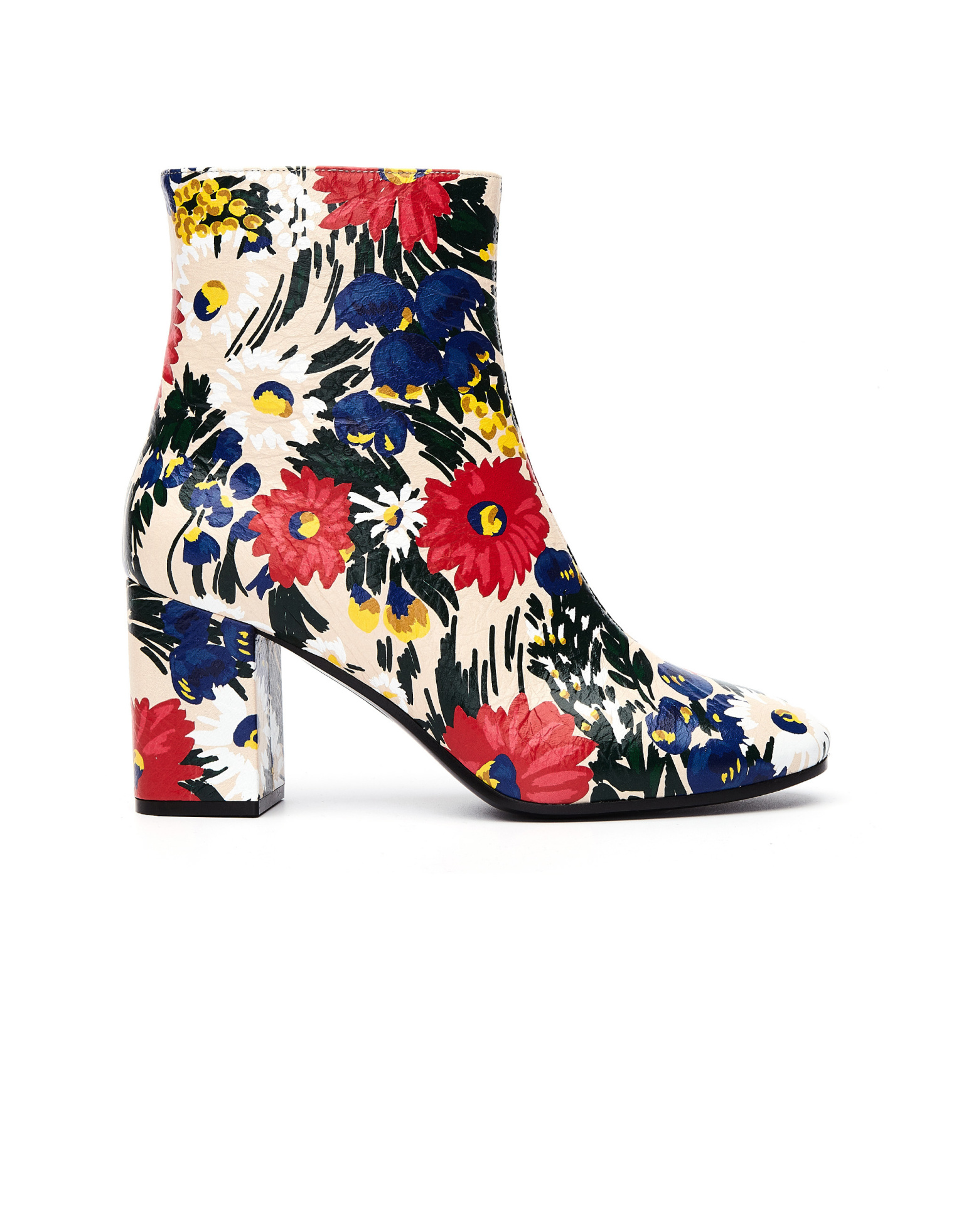 Balenciaga Ботильоны из пергаментной кожи с цветами