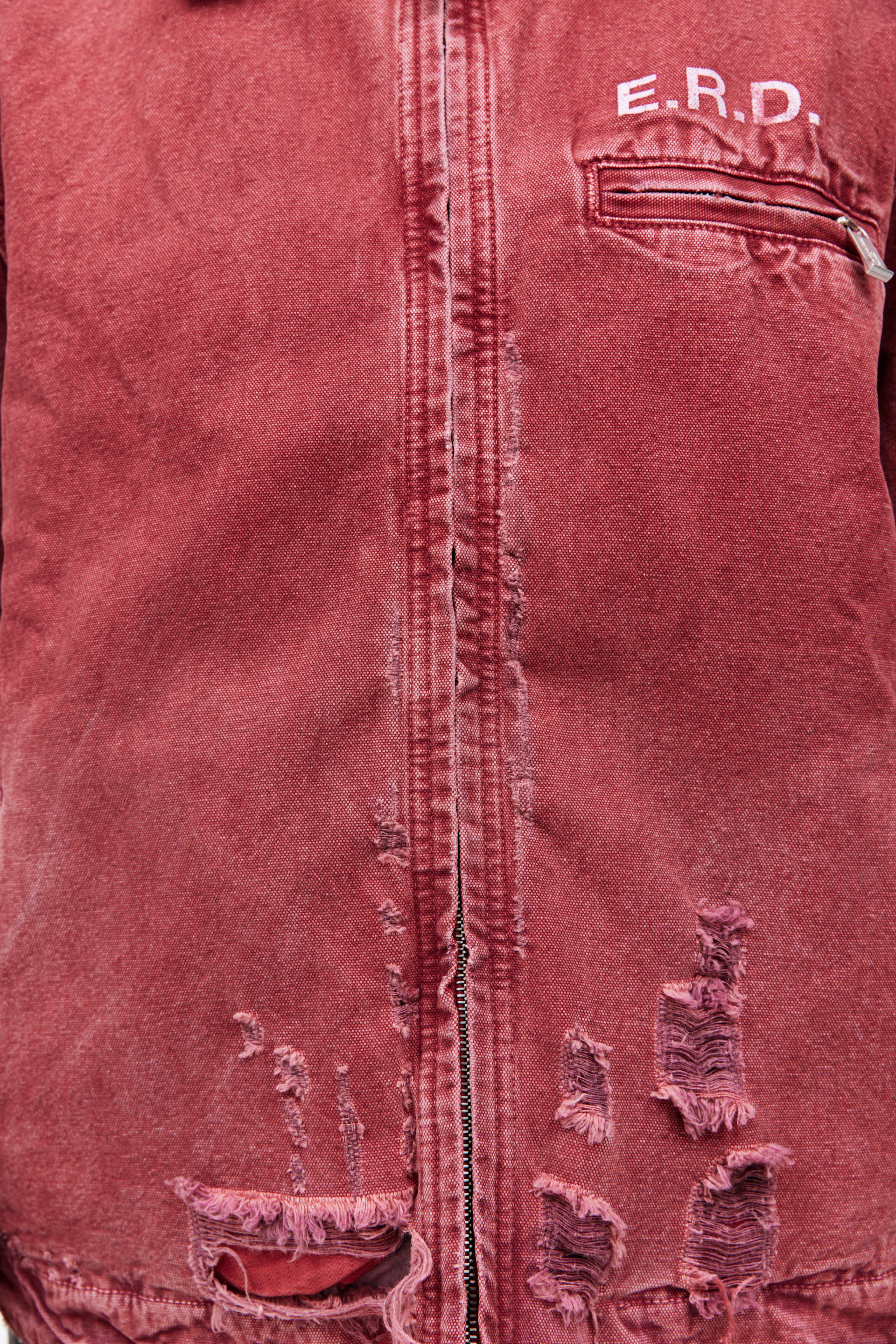 Enfants Riches Déprimés Рваная джинсовая куртка с принтом