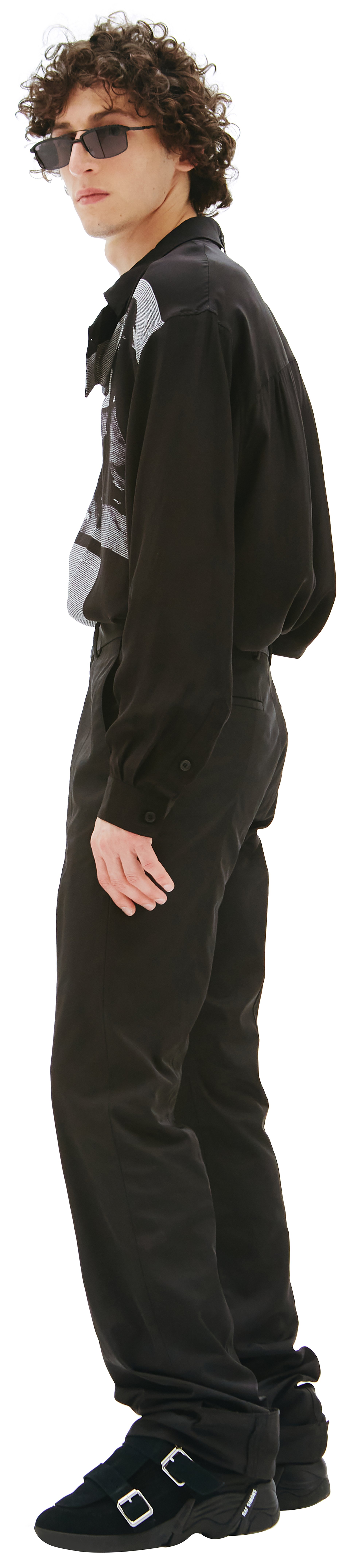 Raf Simons Черные расклешенные брюки