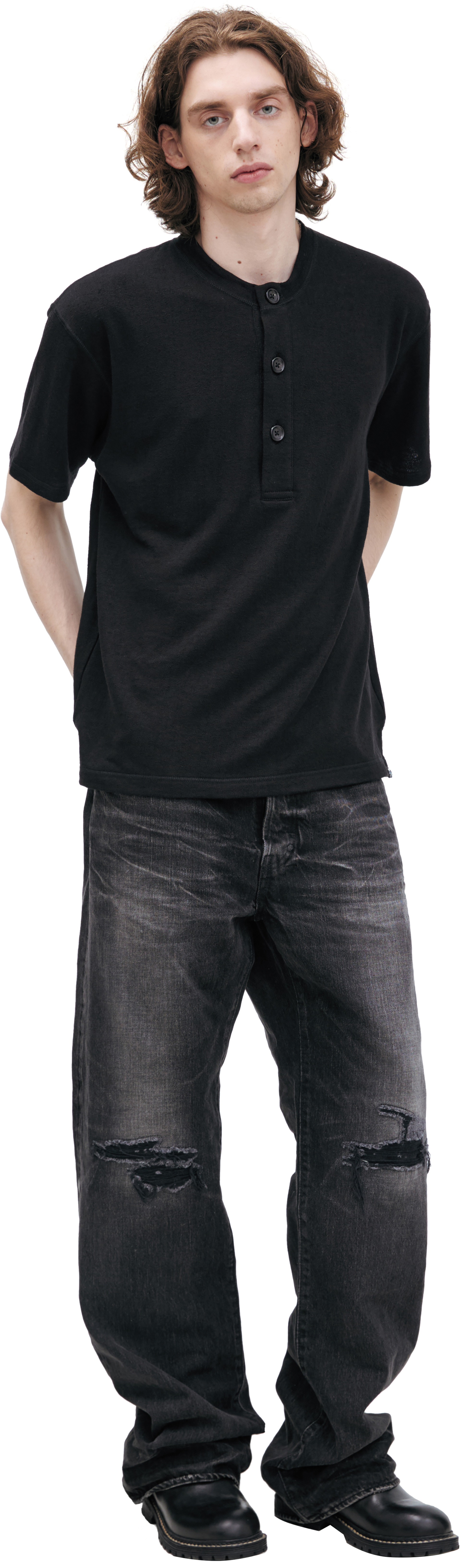 Mastermind WORLD черное поло с логотипом