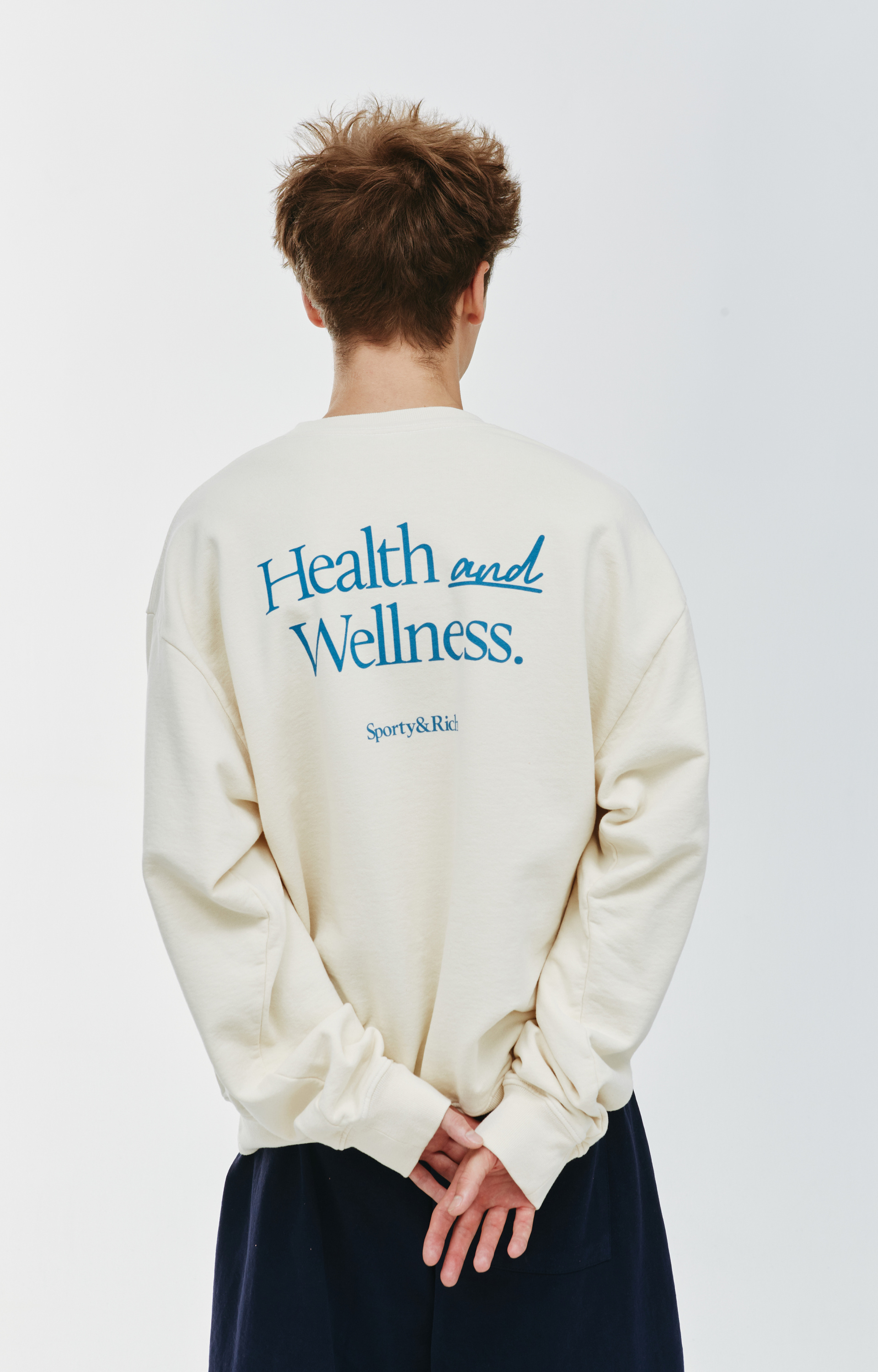 SPORTY & RICH Свитшот с принтом Health and Wellness
