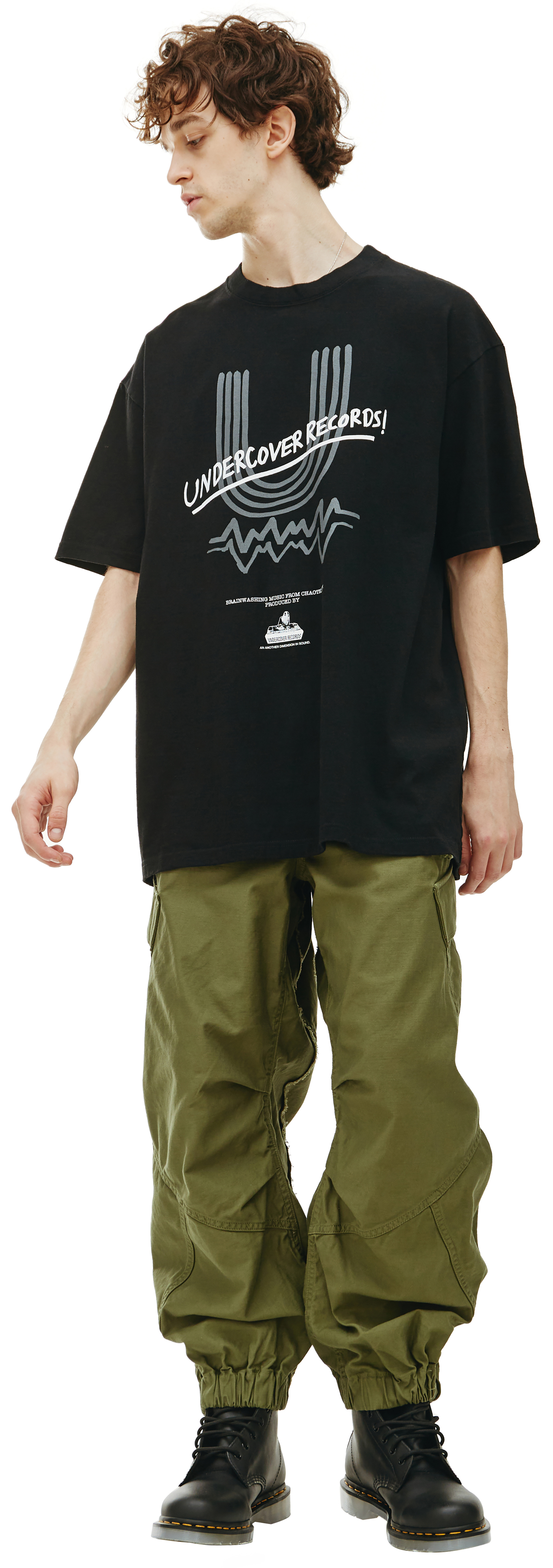 Undercover Черная футболка с принтом Undercover Records
