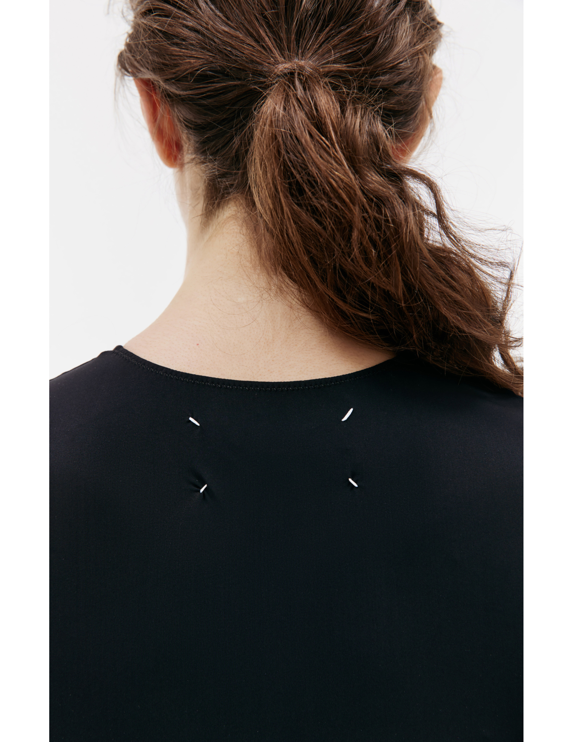 Maison Margiela Черное боди без рукавов