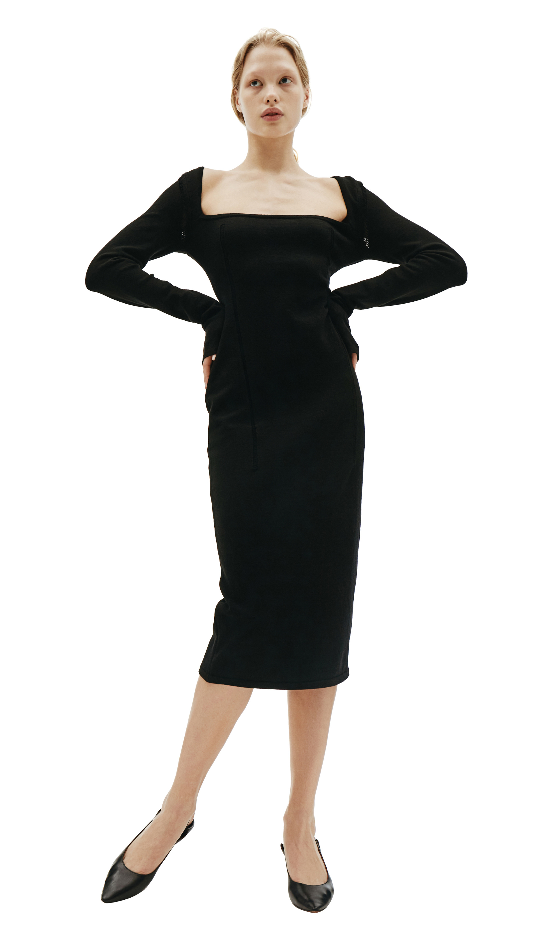 Ann Demeulemeester Приталенное платье с вырезом