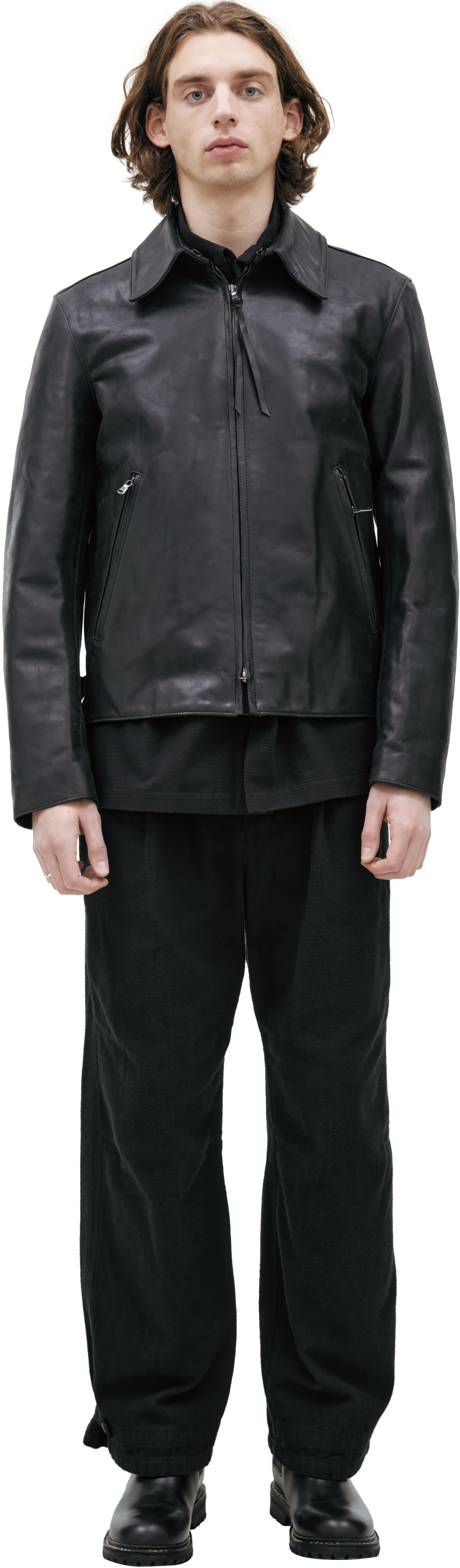 The Viridi-Anne Черная куртка из кожи