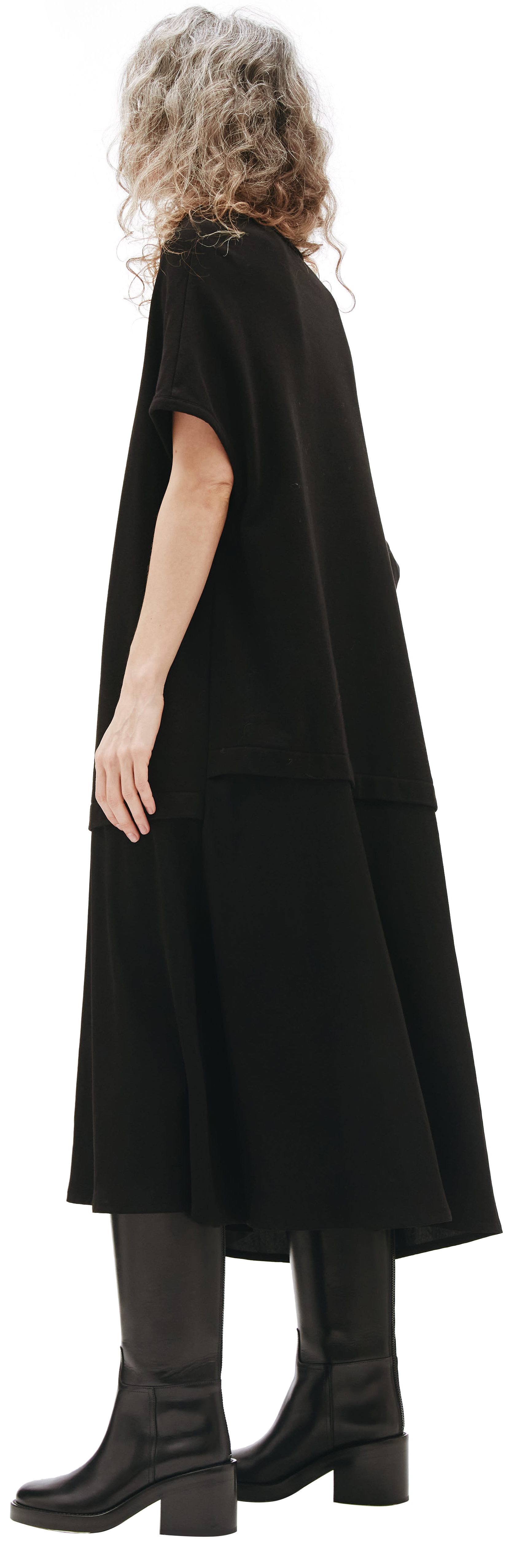 Y\'s Комбинированное платье с ассиметричным кроем