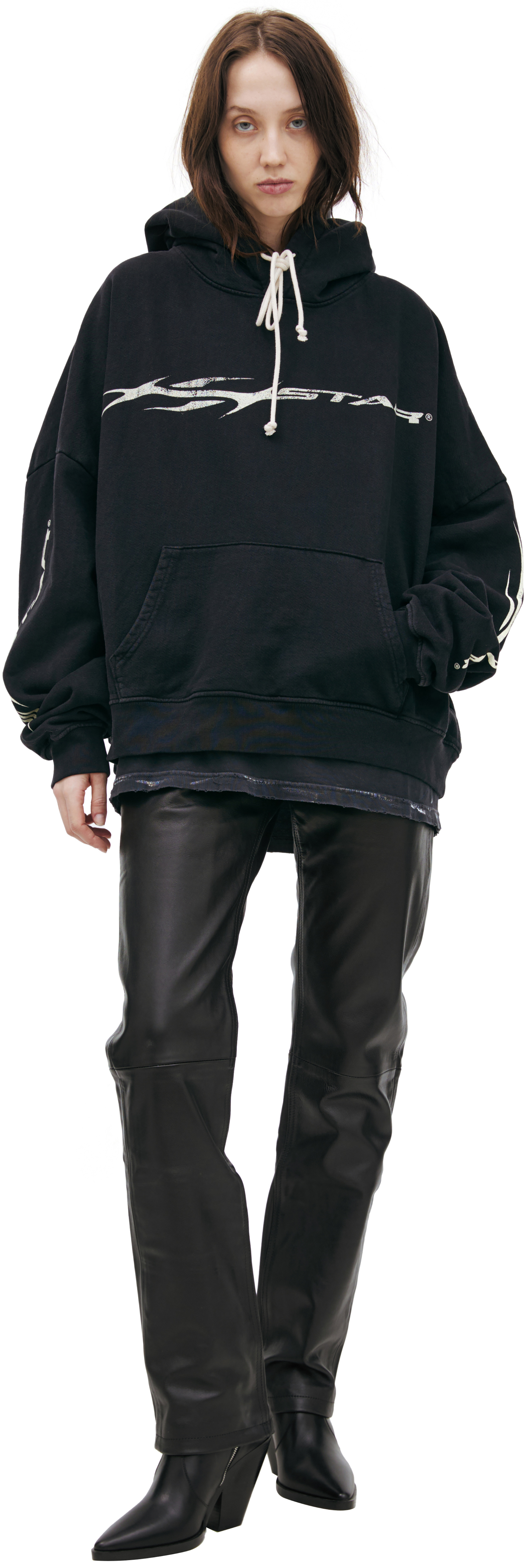 Hellstar Черное худи с принтом