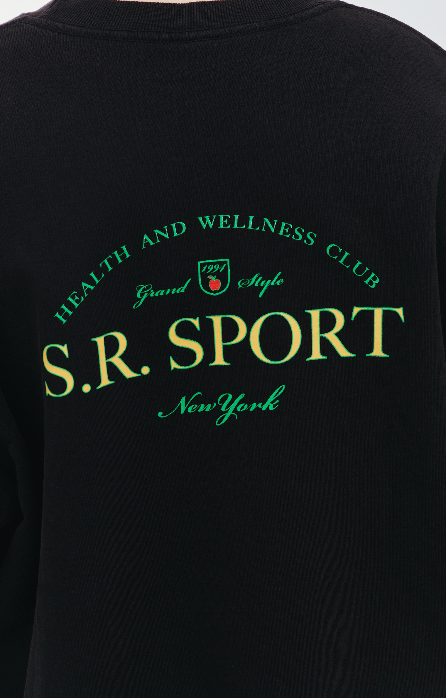 SPORTY & RICH Черный свитшот Wimbledon