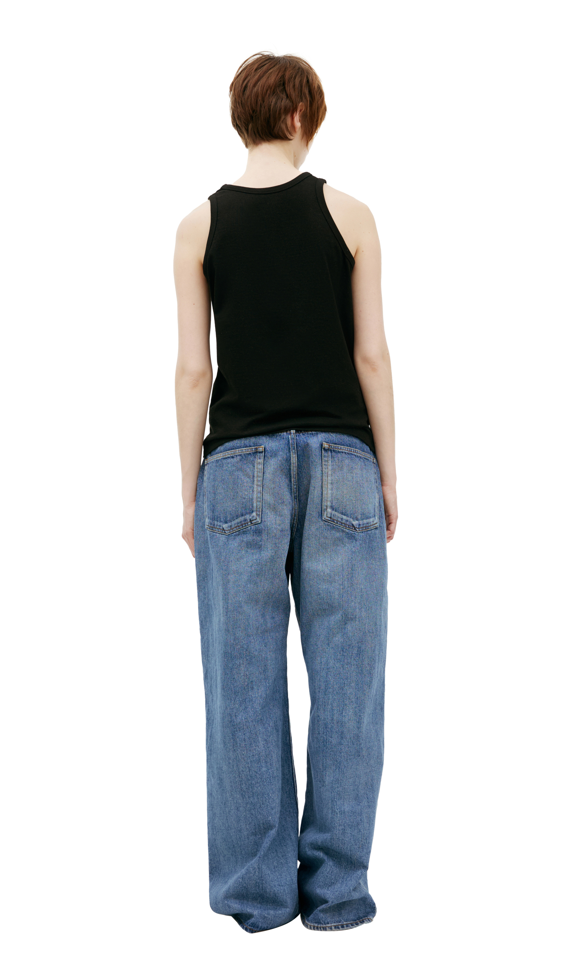 The Row Черный топ из шелка