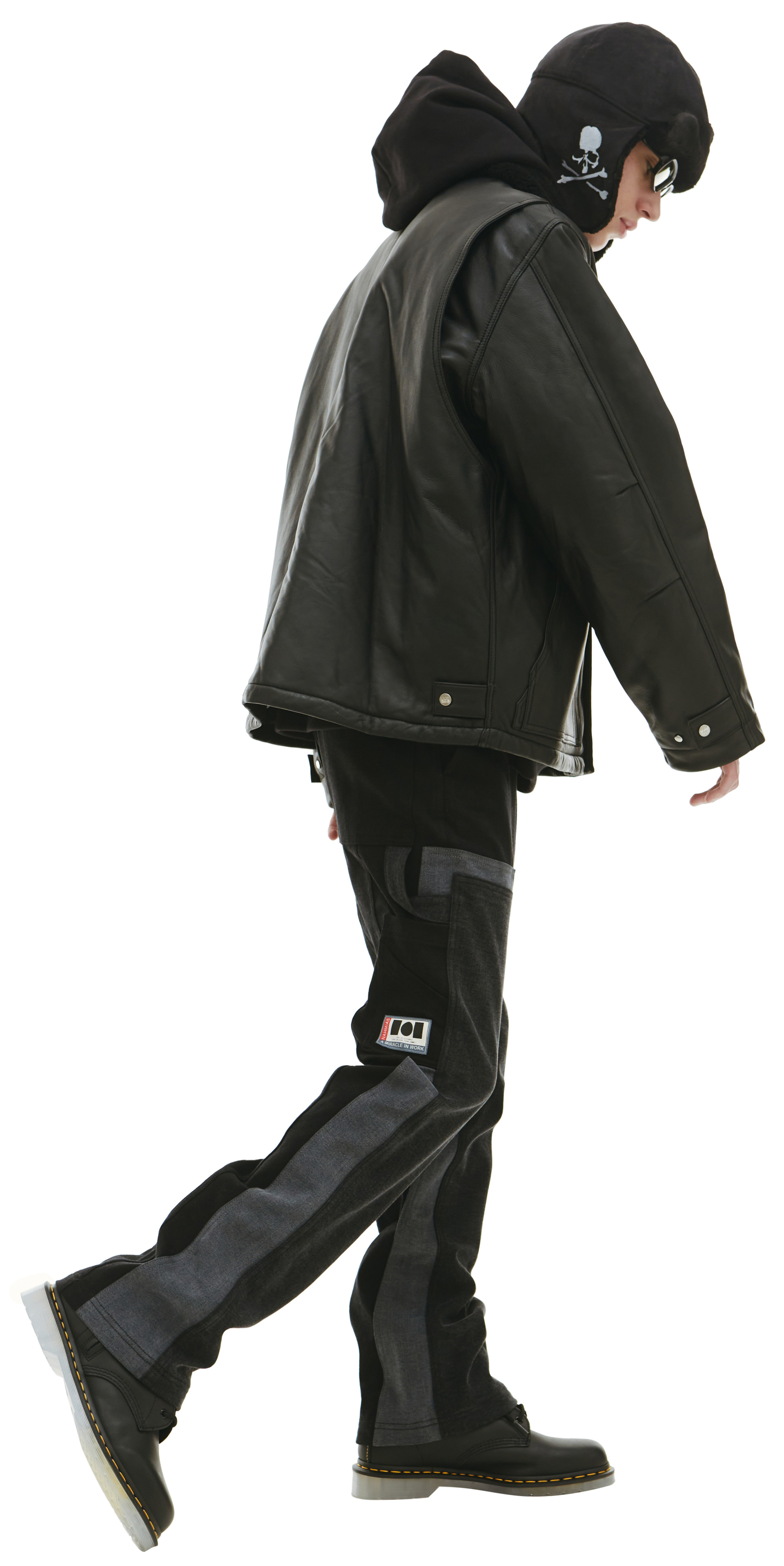 Nahmias Кожаная куртка с меховым воротником