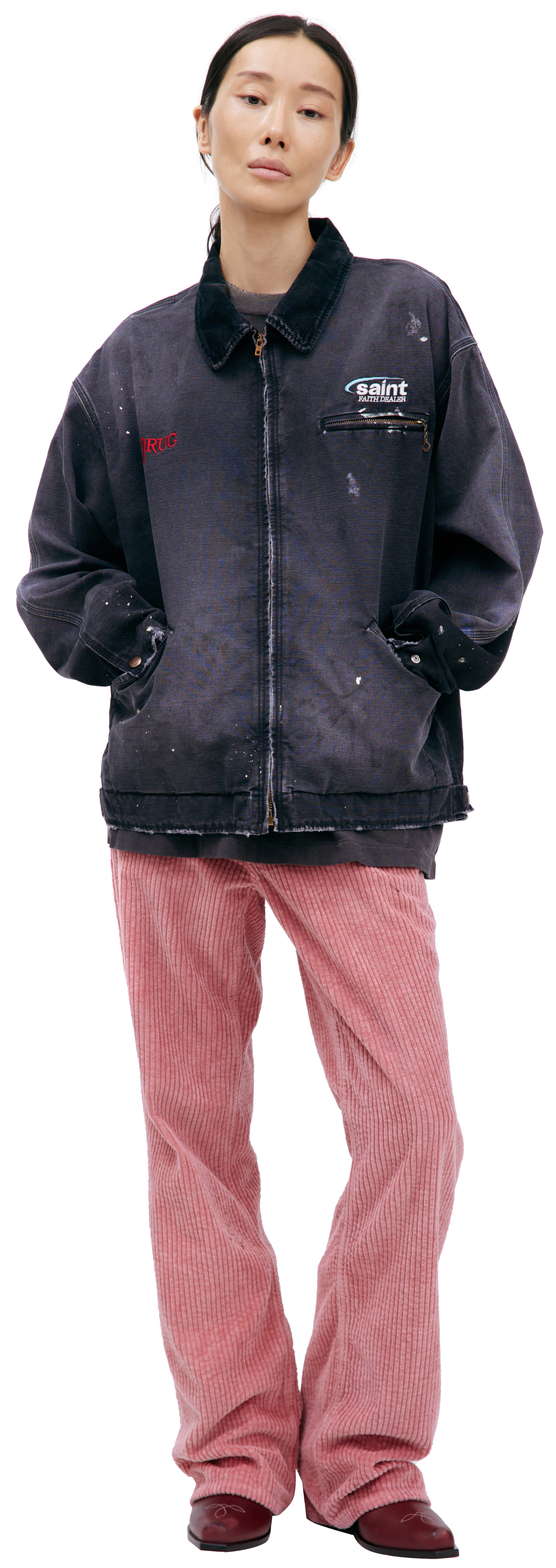 Saint Mxxxxxx Серая куртка из денима