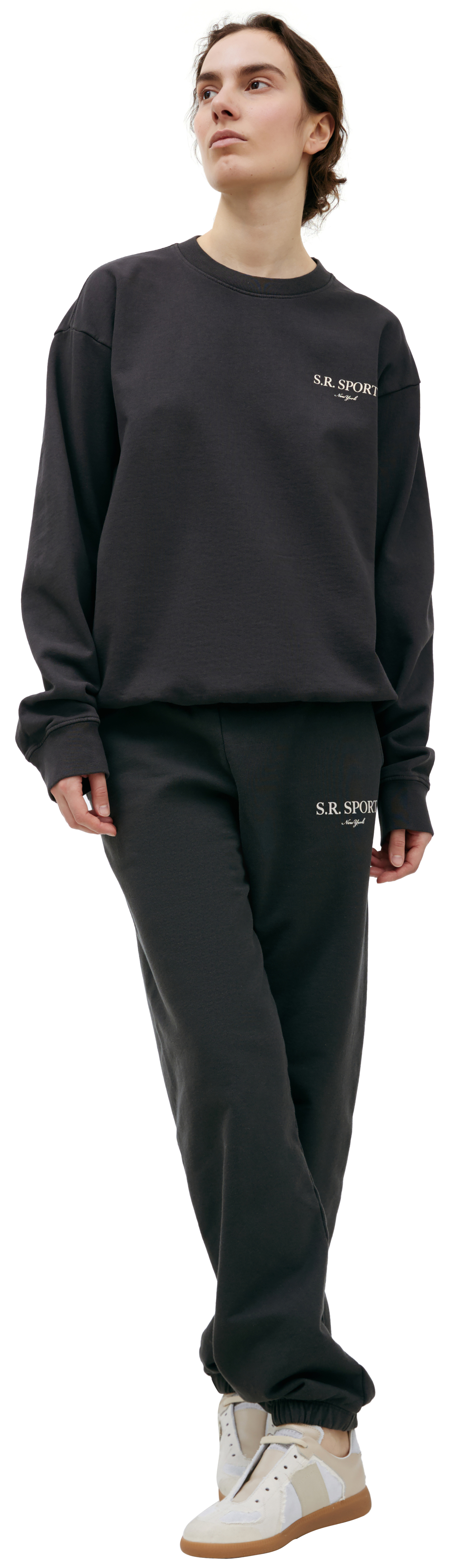 SPORTY & RICH Хлопковый свитшот с логотипом