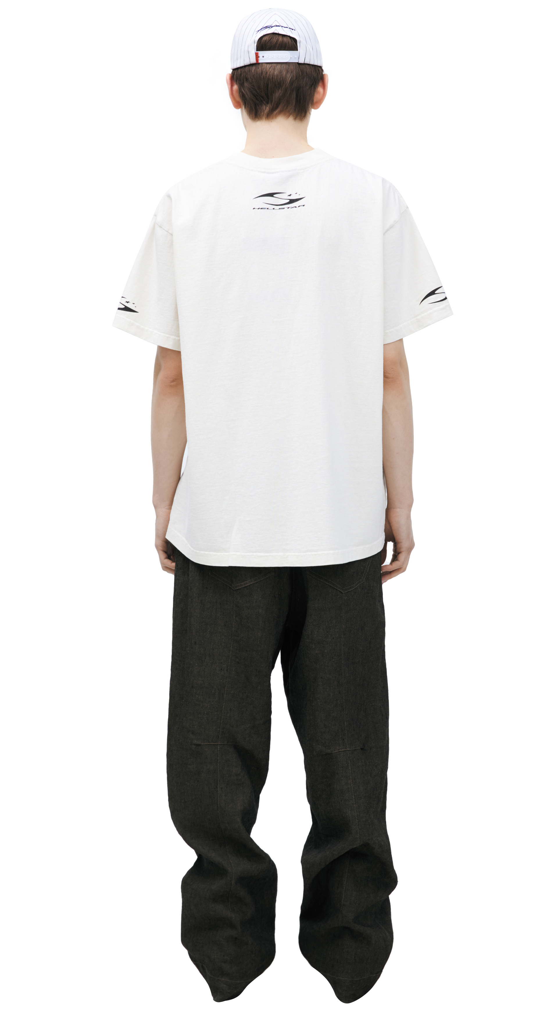 Hellstar Белая футболка с логотипом