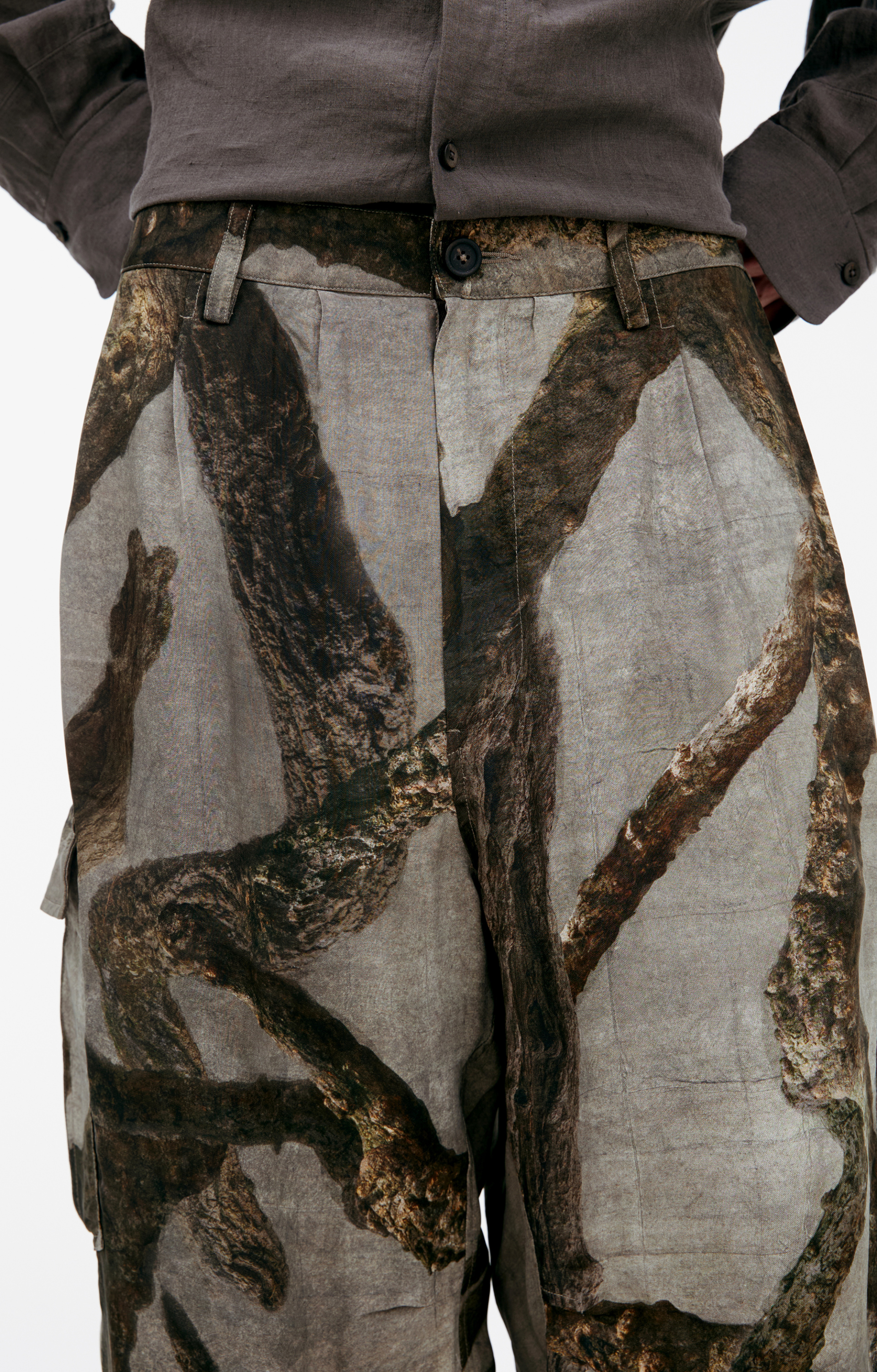 Ziggy Chen Широкие брюки с монопринтом