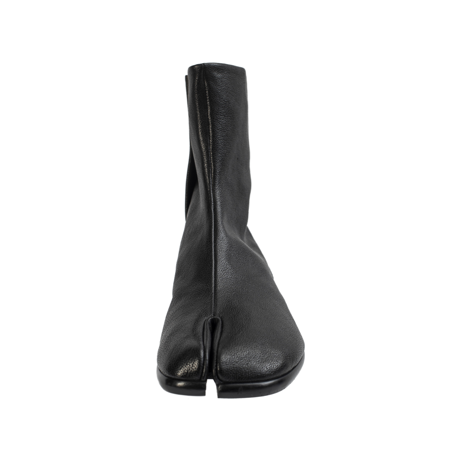 Maison Margiela Черные ботильоны Tabi из зернистой кожи