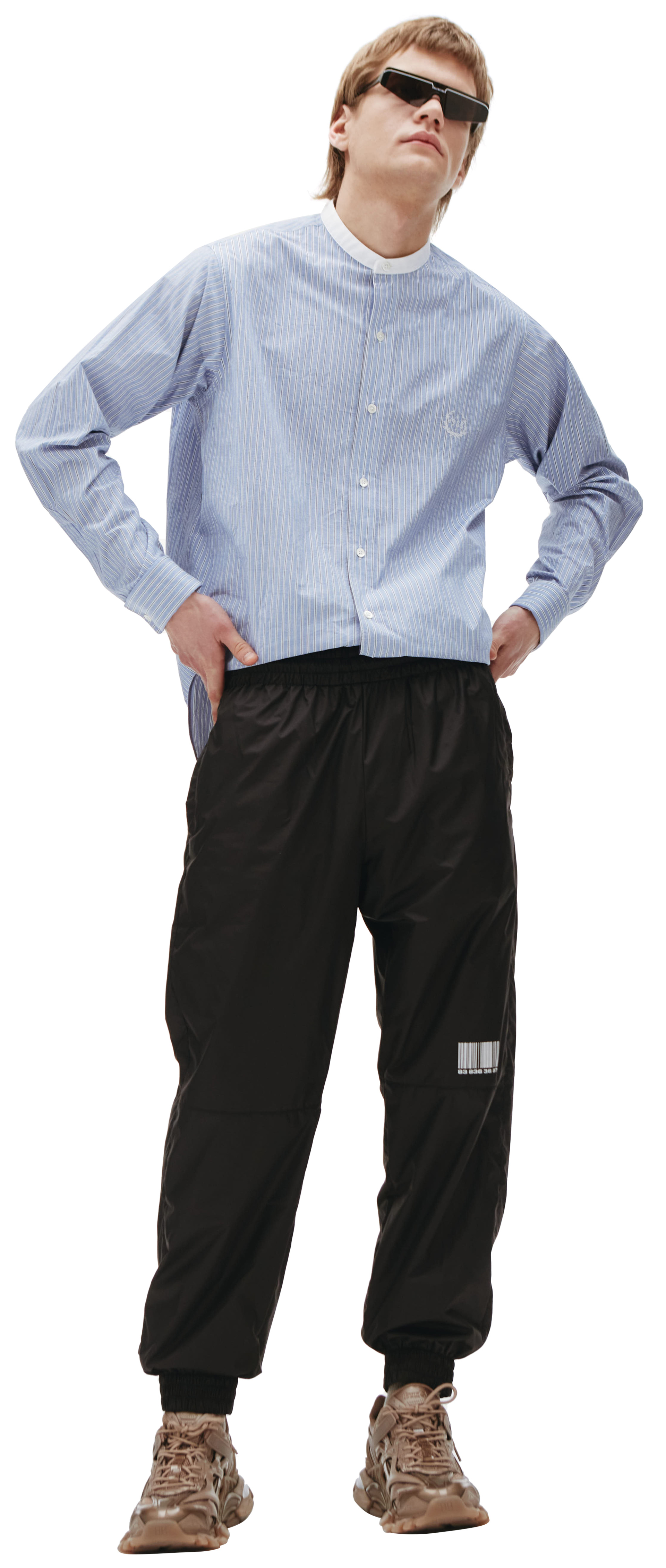 VTMNTS Нейлоновые брюки с принтом логотипа