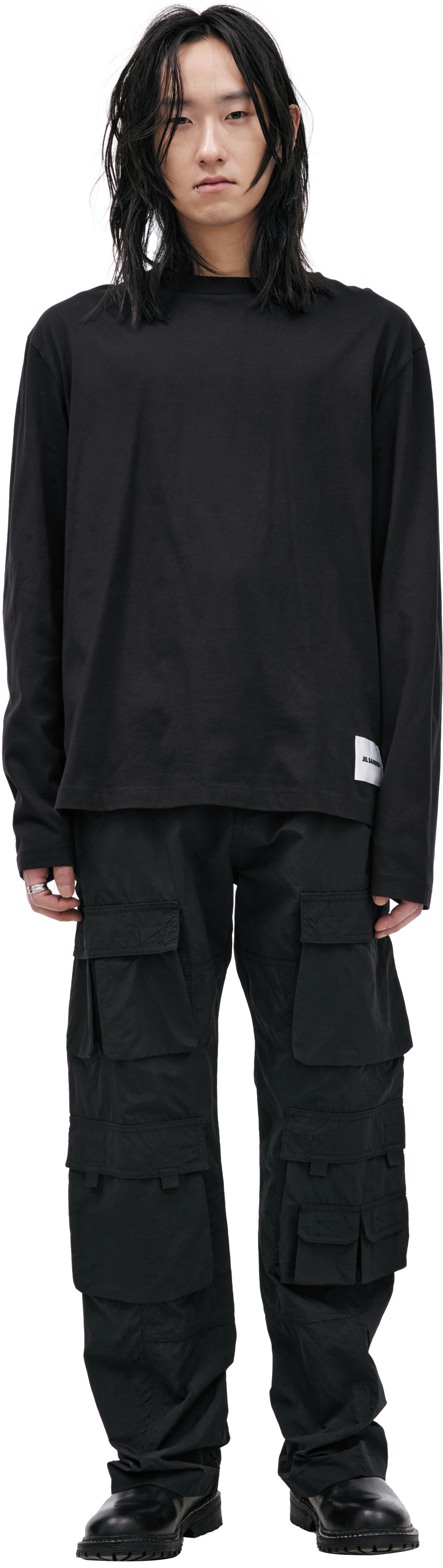 Jil Sander Лонгслив-J47GC0002/J45048/001/ONE базовый черный