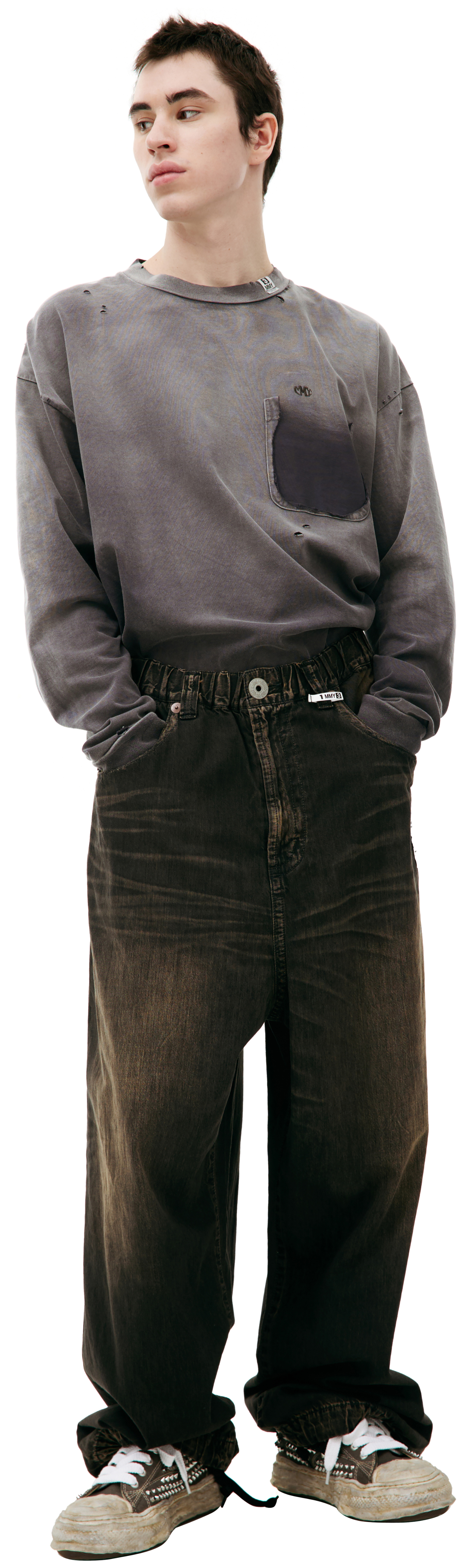 Maison Mihara Yasuhiro Джинсы с нашивкой на кармане