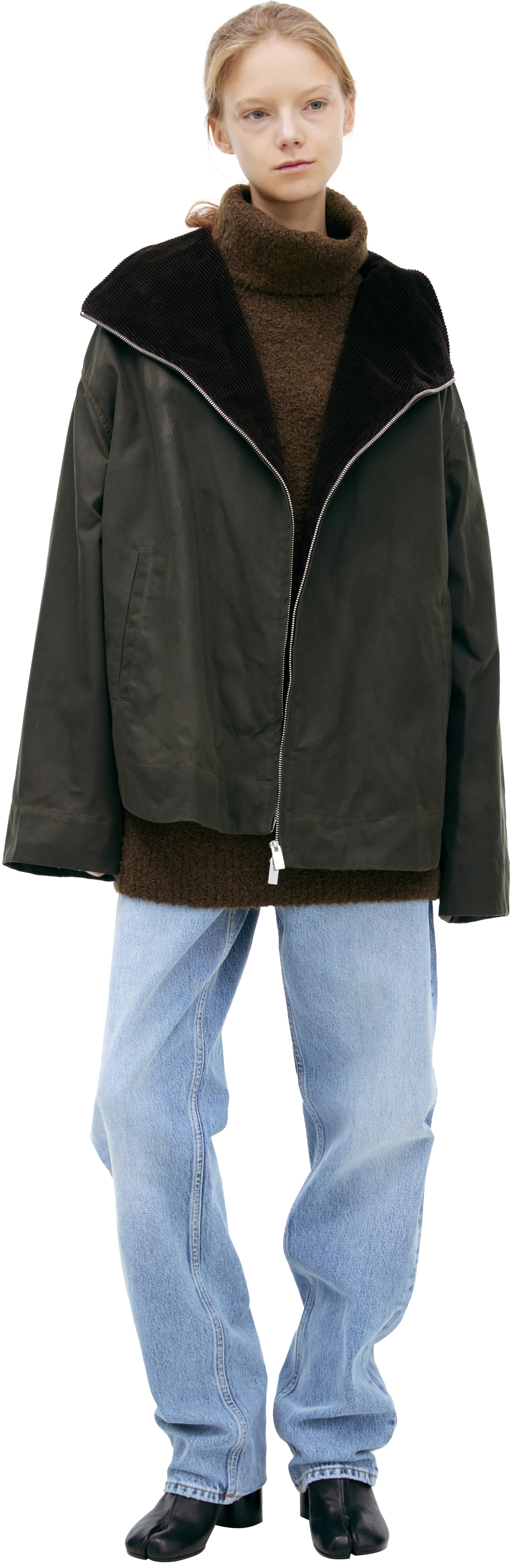 TOTEME Хаки куртка на молнии