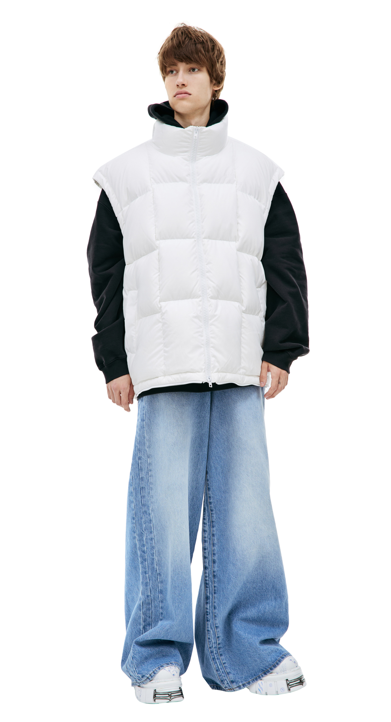 VETEMENTS Белый жилет из пуха