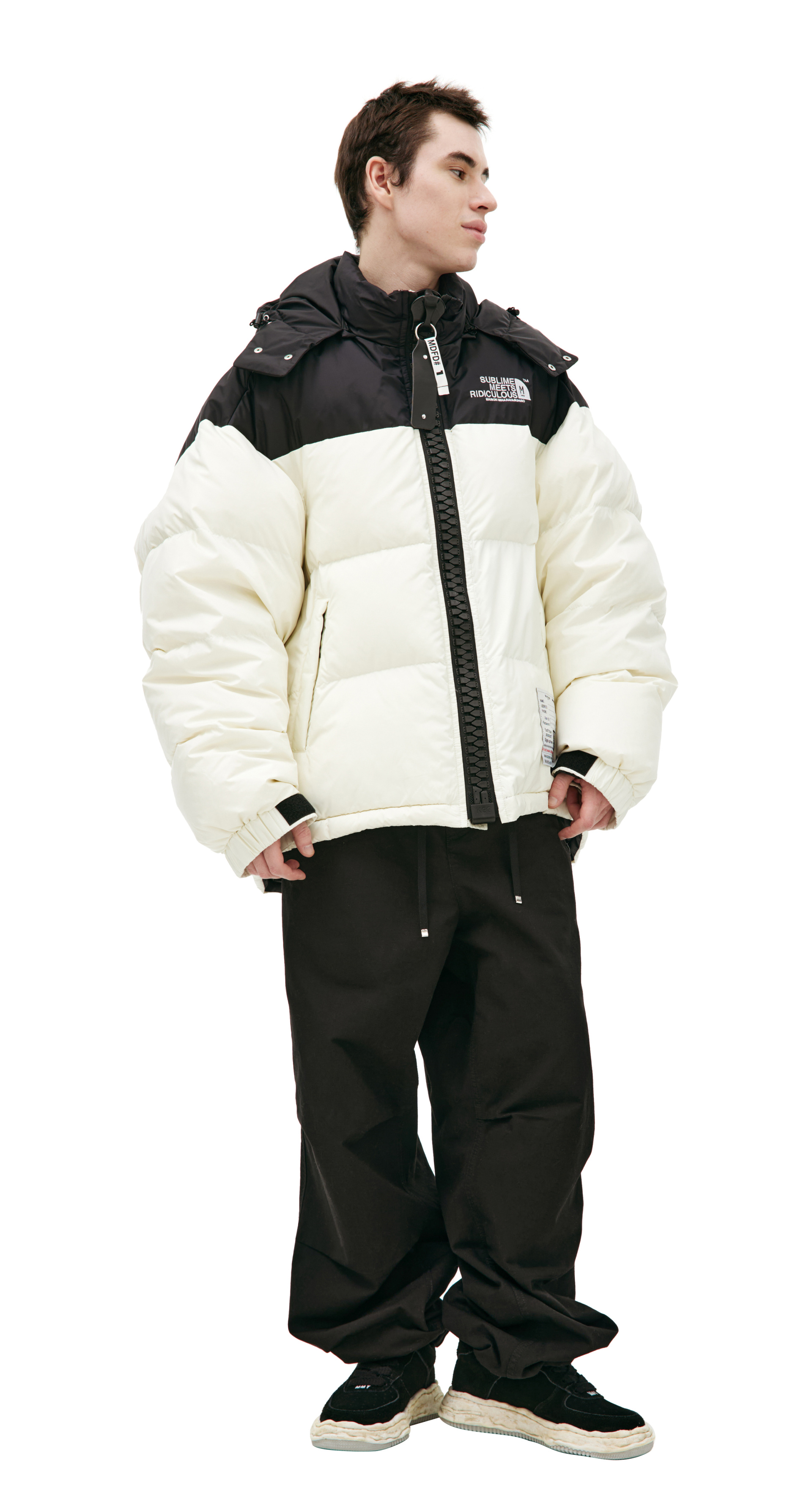 Maison Mihara Yasuhiro Пуховик с капюшоном