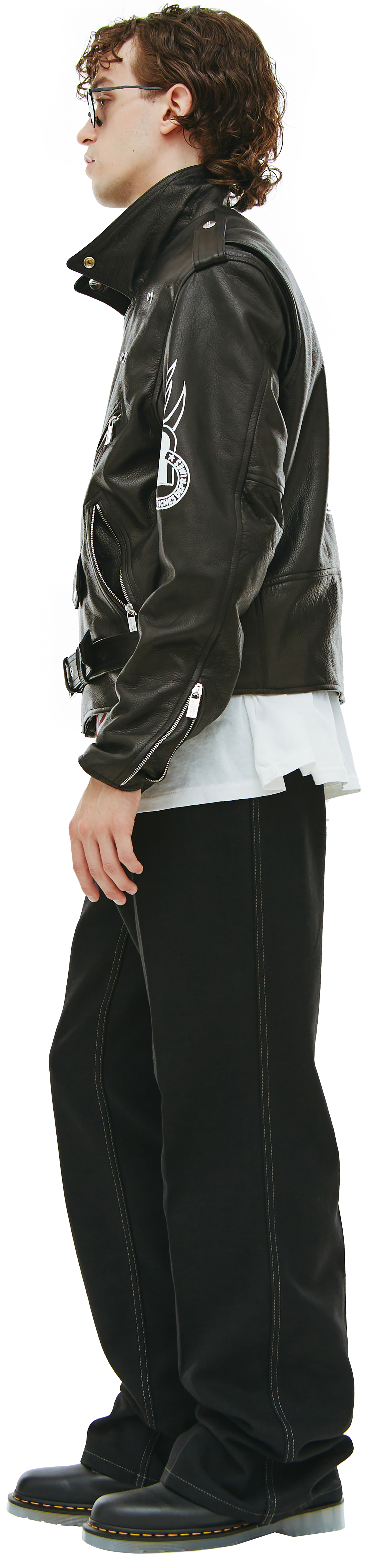 Enfants Riches Déprimés Кожаная куртка с принтом