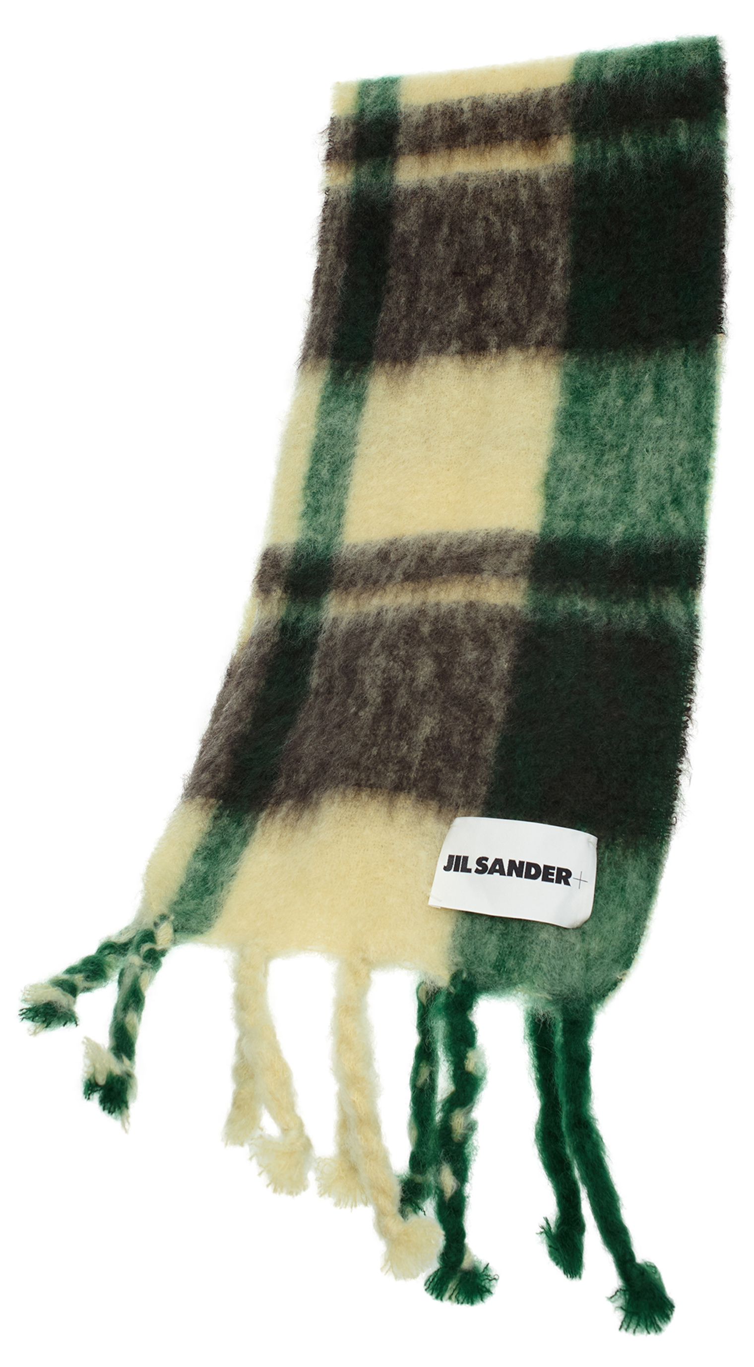 Jil Sander Комбинированный шарф из мохера