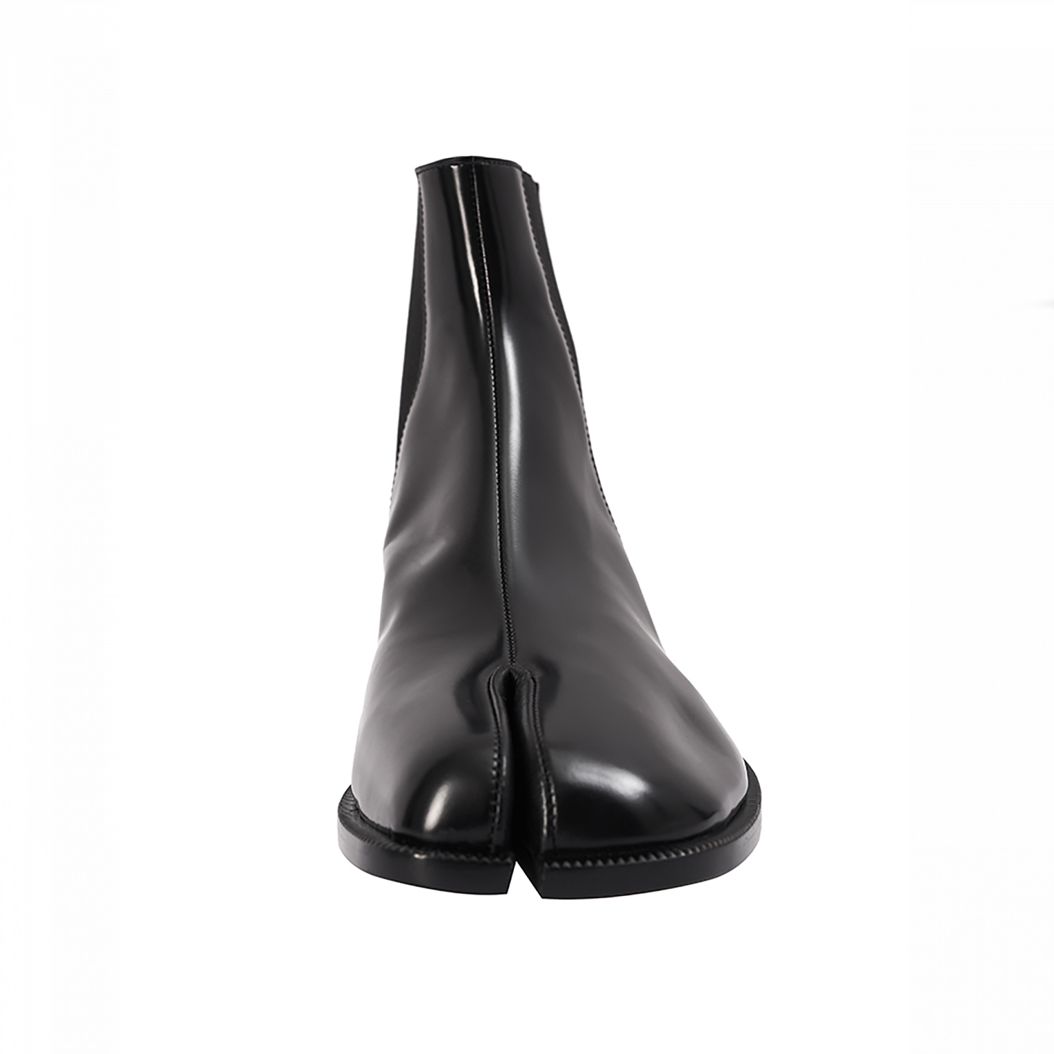 Maison Margiela Черные челси Tabi из глянцевой кожи