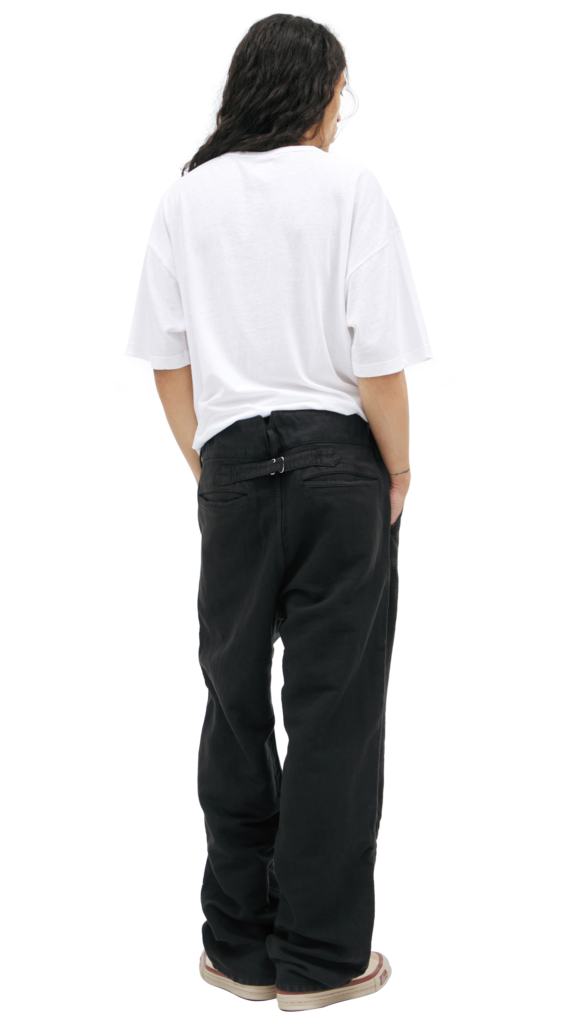 visvim Черные брюки с вставками