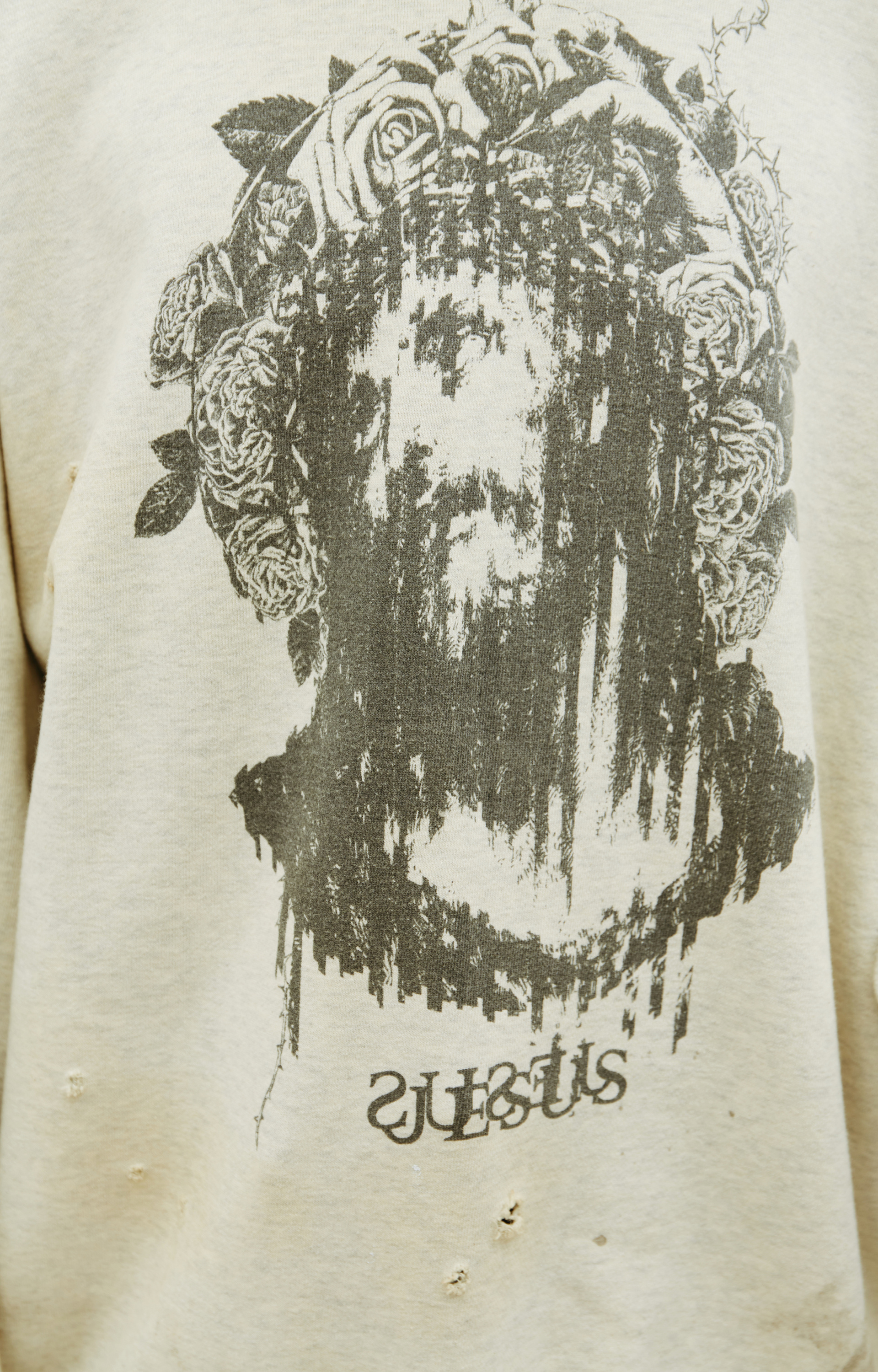 Saint Michael Оверсайз свитшот с принтом