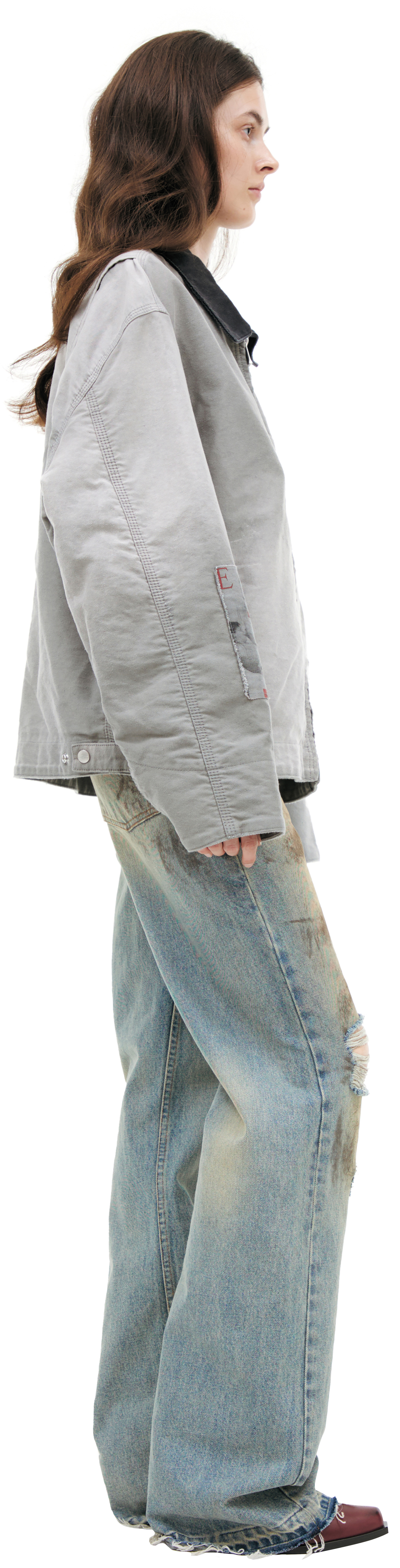 Enfants Riches Déprimés Серая куртка с патчами